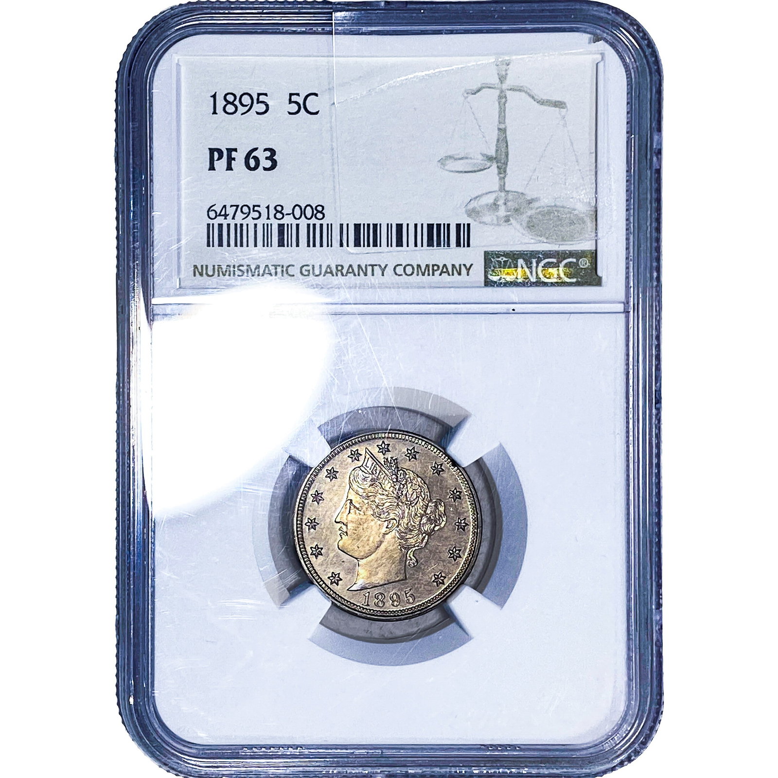 1895 Liberty Victory Nickel NGC PF63: 1895 Liberty Victory Nickel NGC PF63