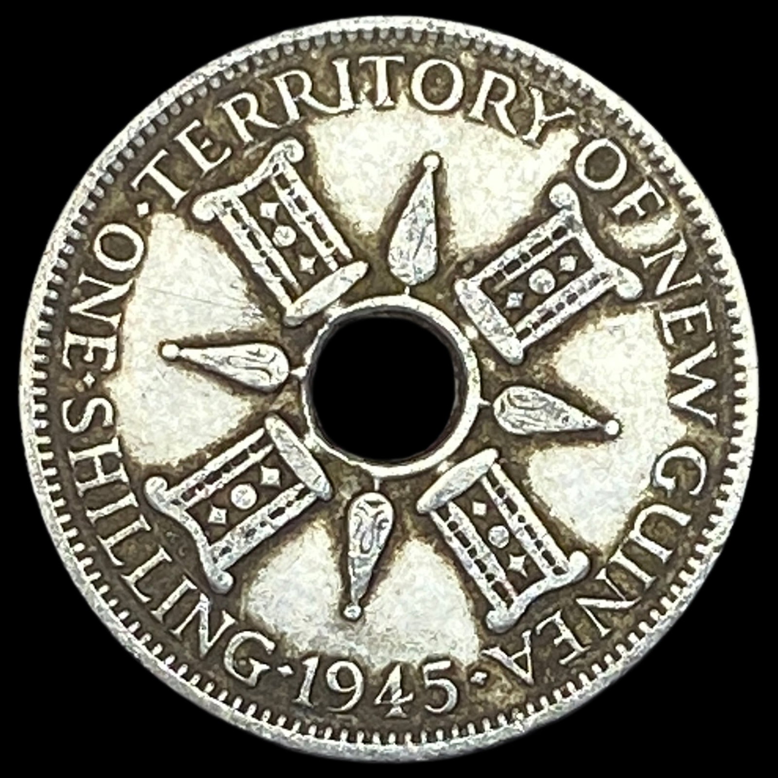 1945 New Guinea Silver 1 Shilling UNCIRCULATED (1 of 2)