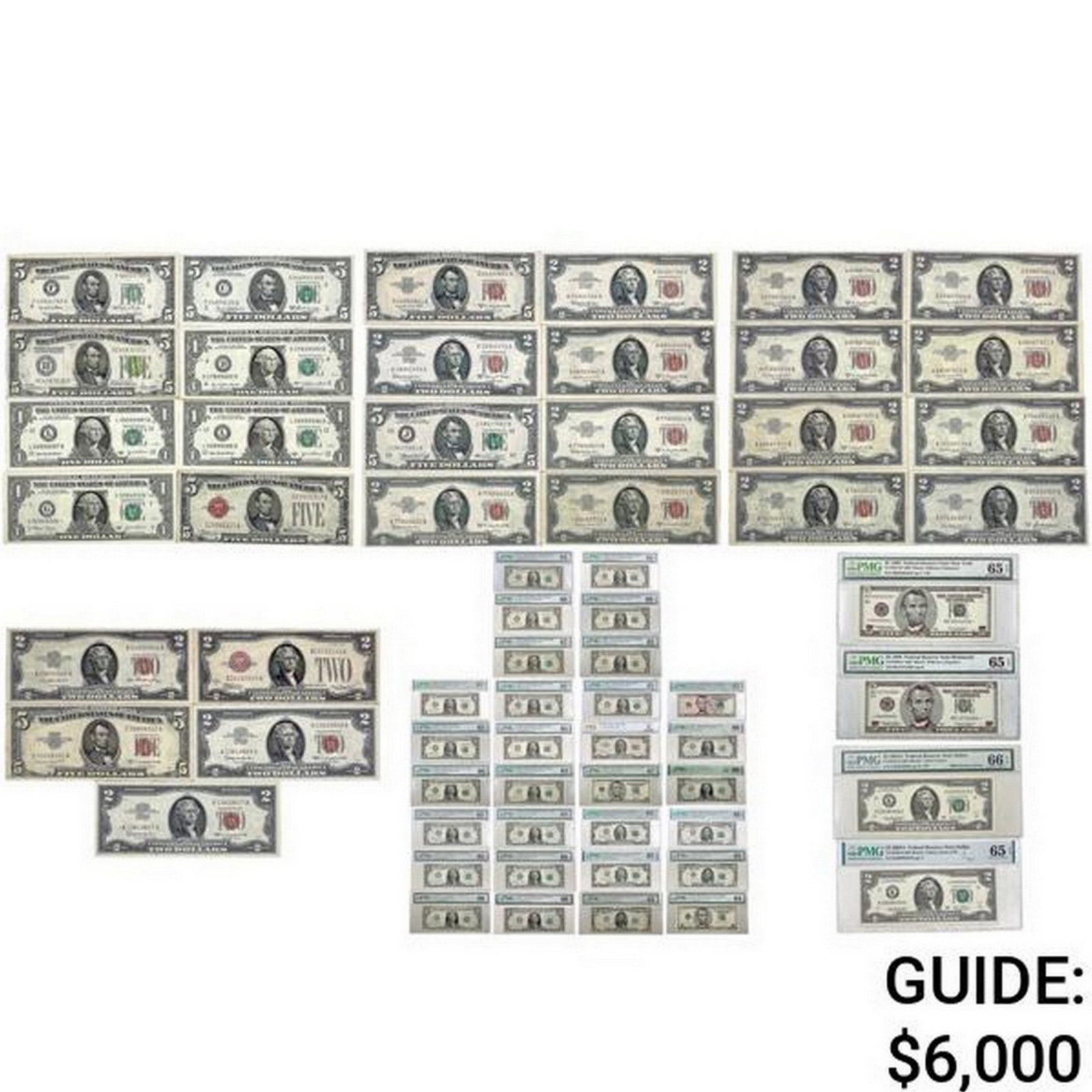1928-2003 Varied US Currency Graded and Raw [61] PCGS AU-MS 50-66 (1 of 13)