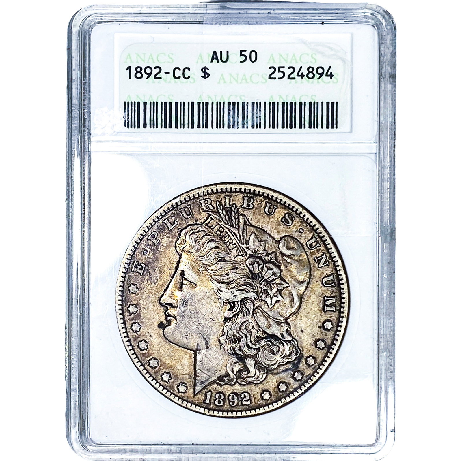1892-CC Morgan Silver Dollar ANACS AU50 (1 of 2)