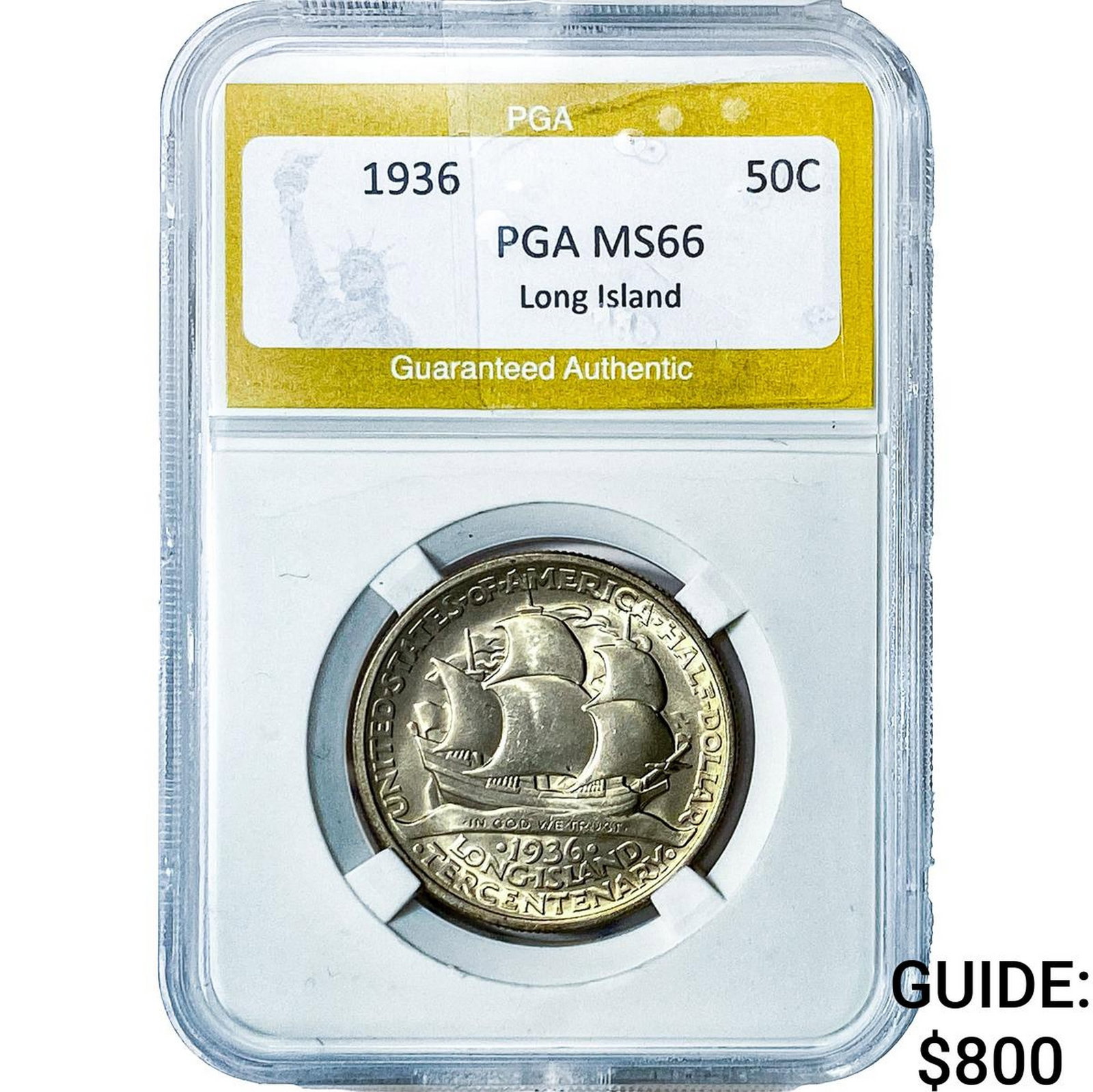 1936 Long Island Half Dollar PGA MS66: 1936 Long Island Half Dollar PGA MS66