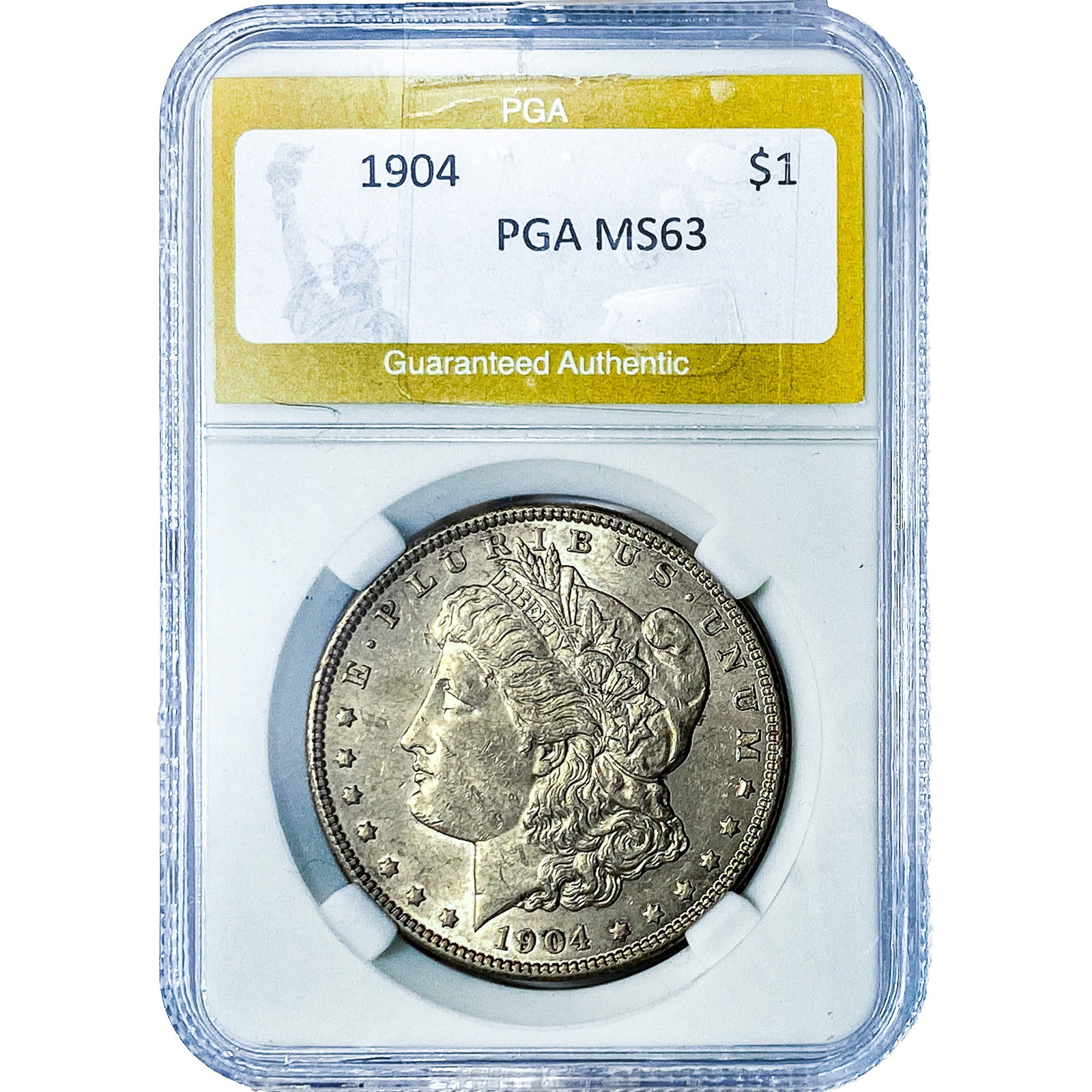 1904 Morgan Silver Dollar PGA MS63: 1904 Morgan Silver Dollar PGA MS63