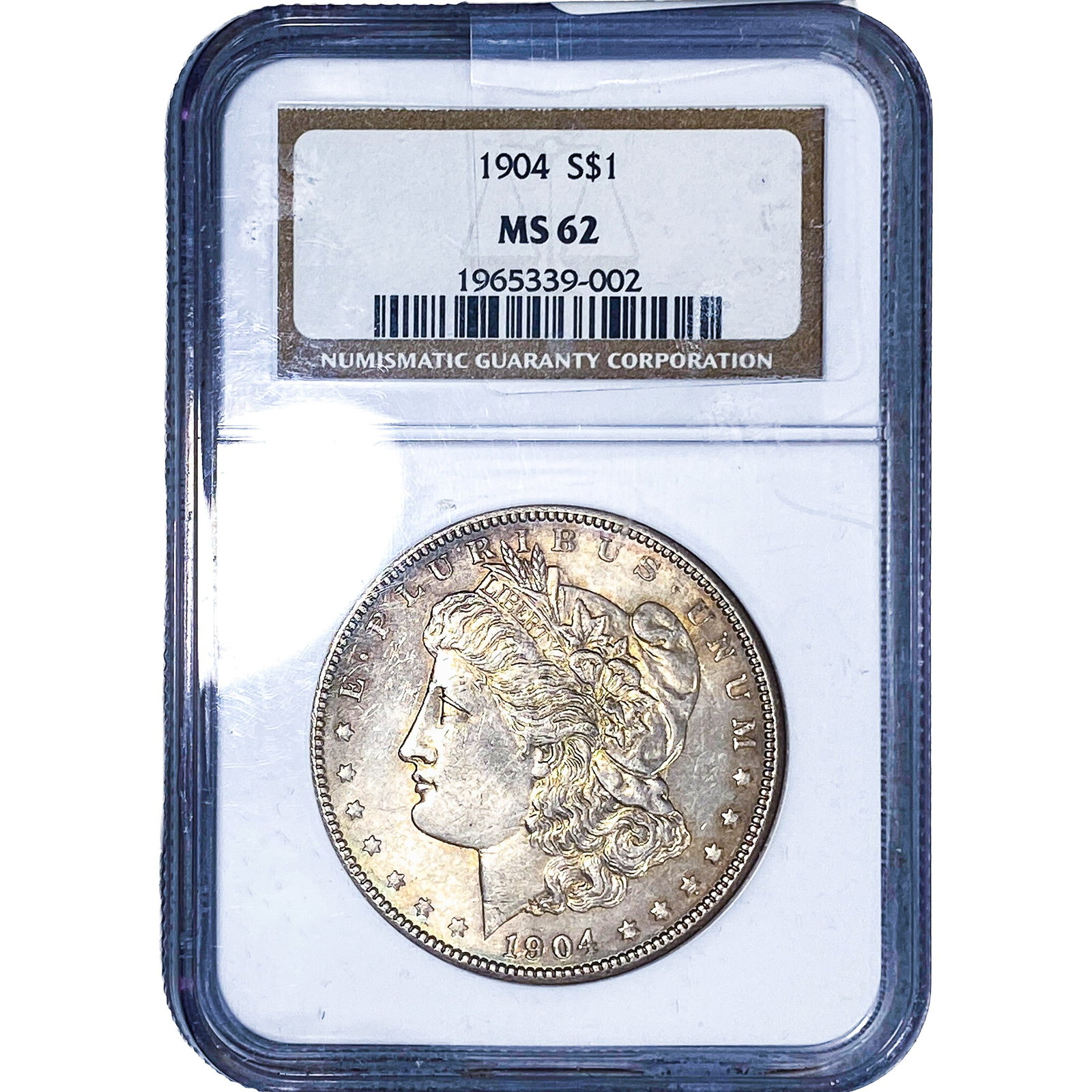 1904 Morgan Silver Dollar NGC MS62: 1904 Morgan Silver Dollar NGC MS62