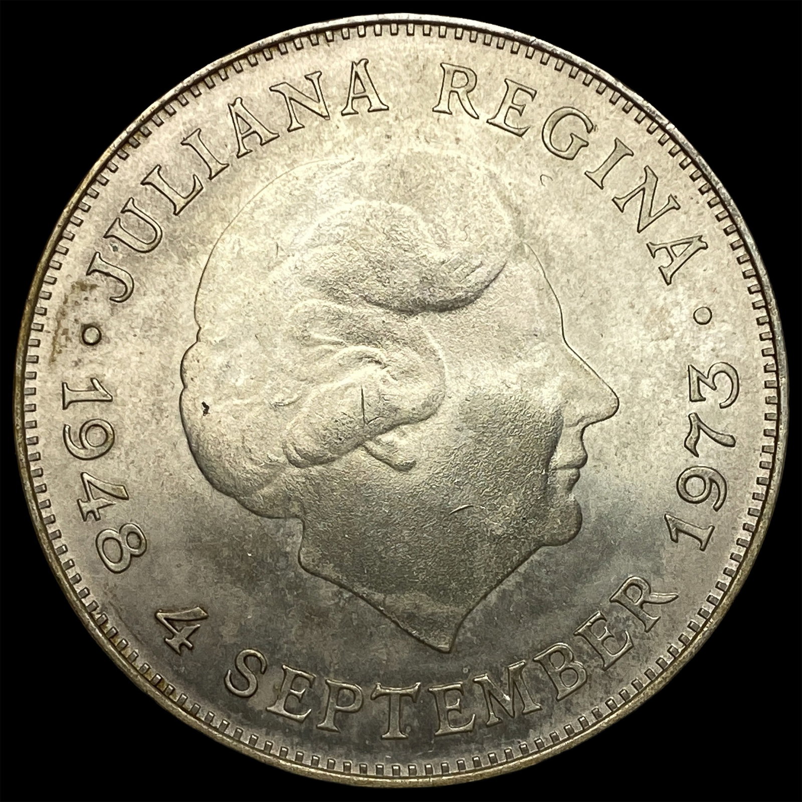 1973 Netherlands Silver 10 Gulden: 1973 Netherlands Silver 10 Gulden