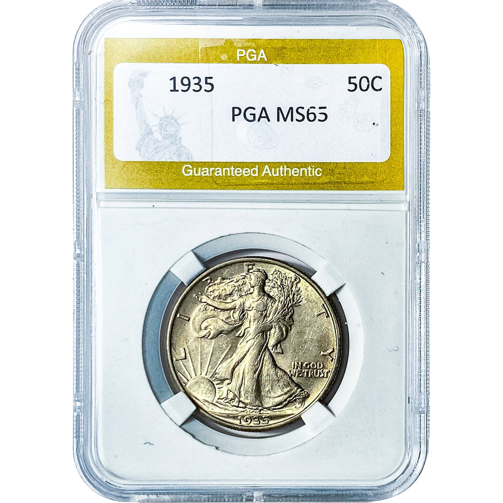 1935 Walking Liberty Half Dollar PGA MS65: 1935 Walking Liberty Half Dollar PGA MS65