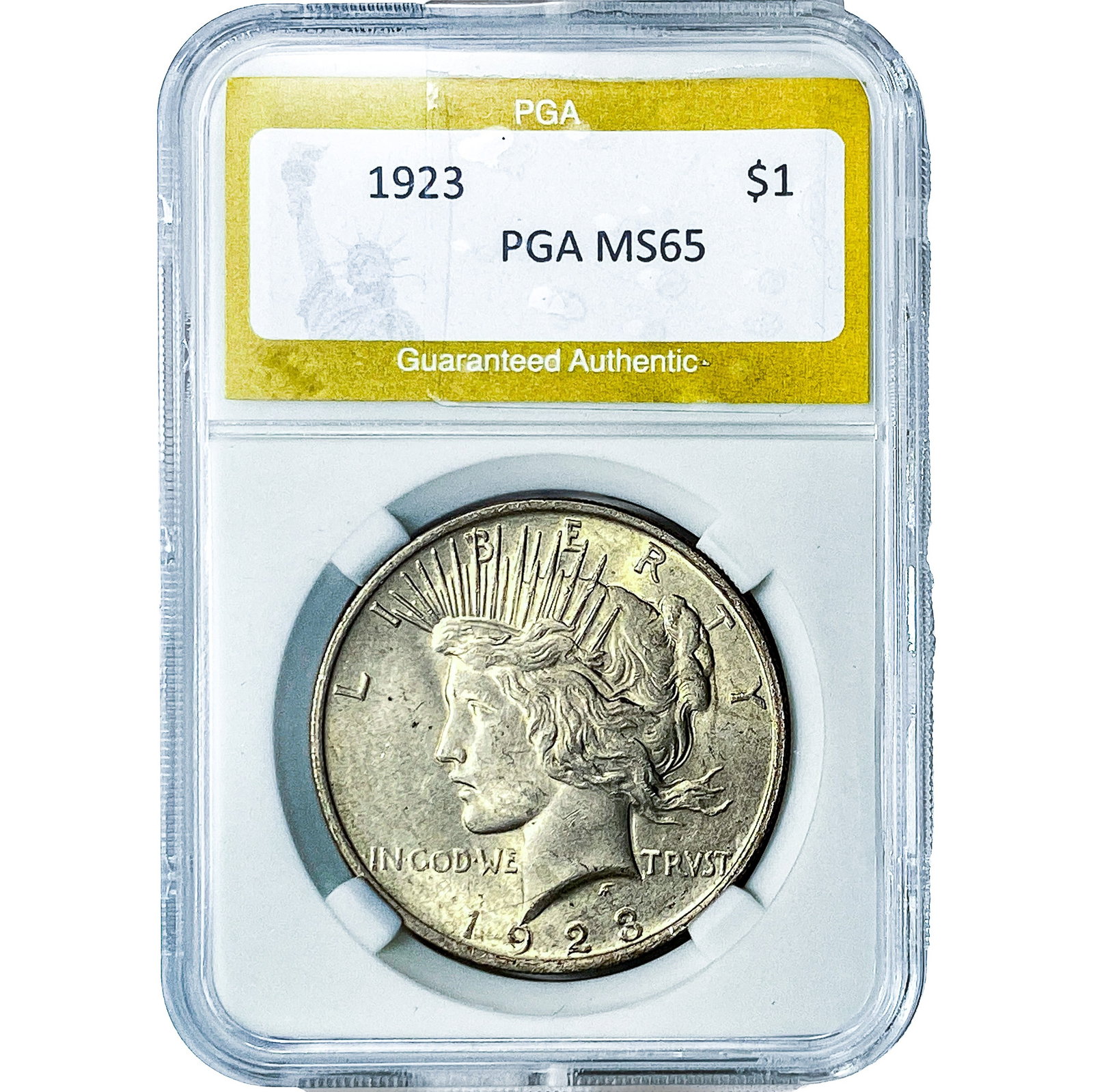 1923 Silver Peace Dollar PGA MS65 (1 of 2)