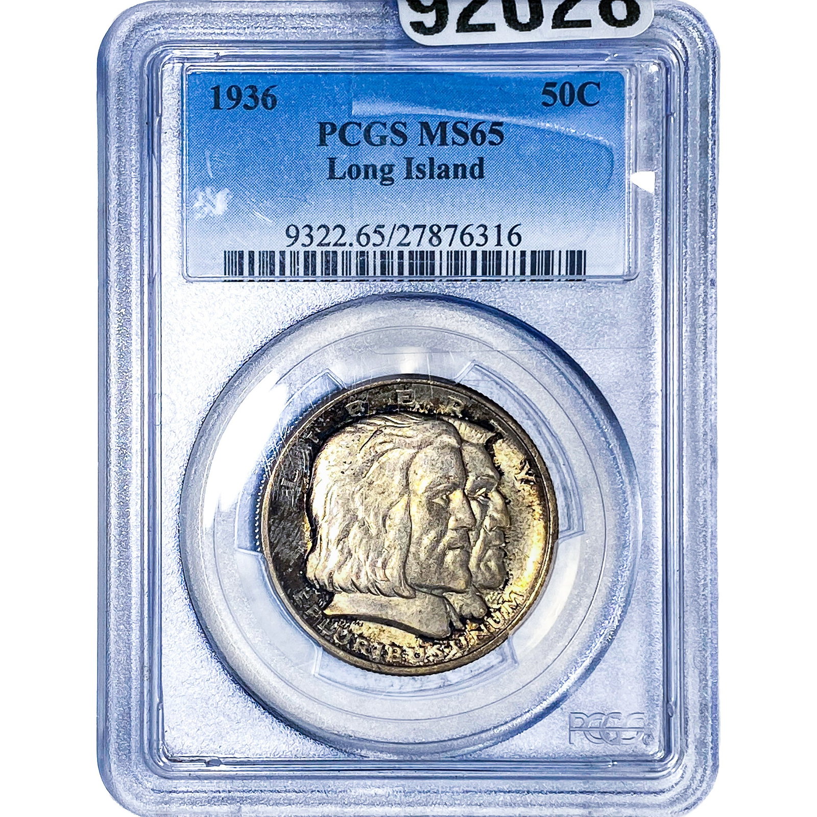 1936 Long Island Half Dollar PCGS MS65: 1936 Long Island Half Dollar PCGS MS65