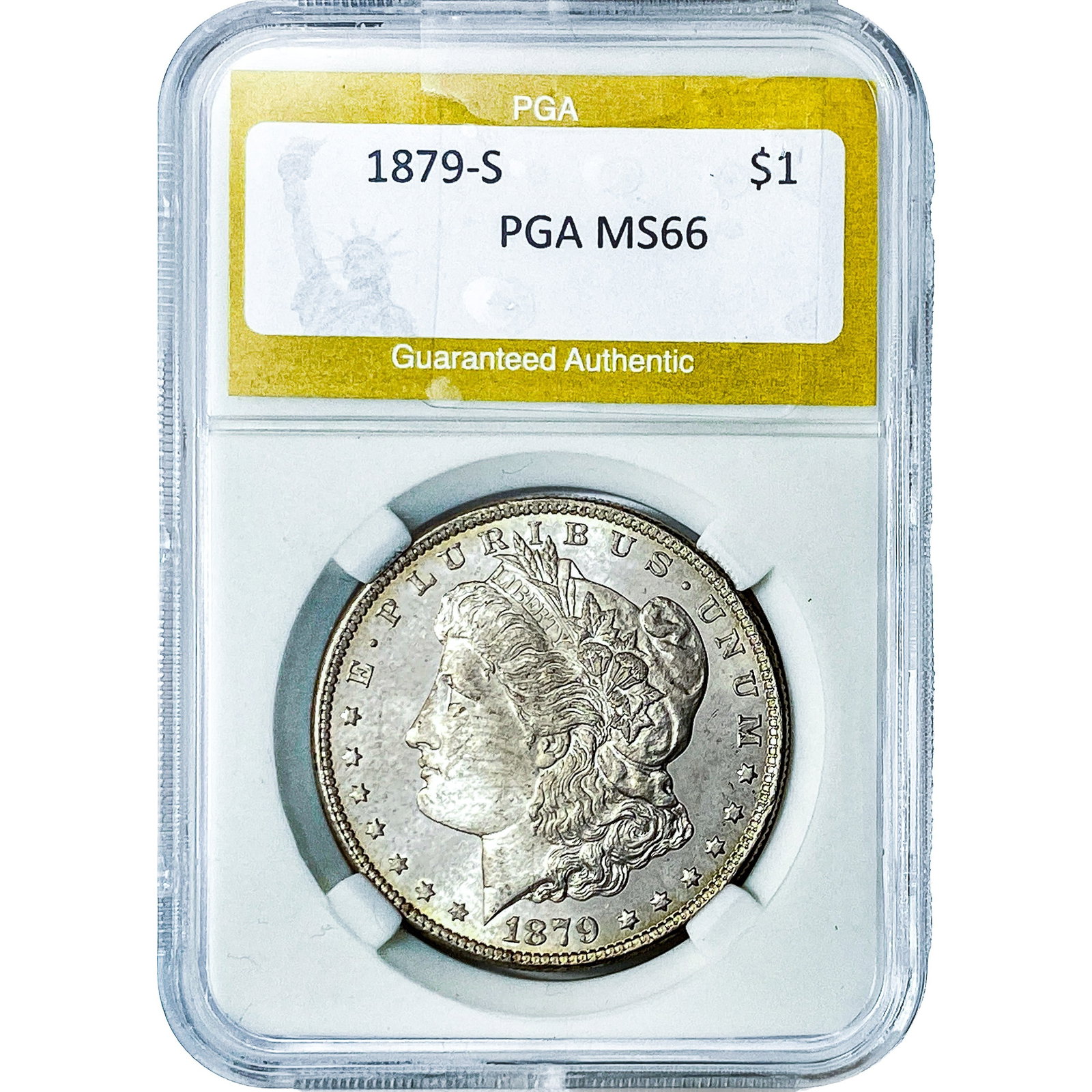 1879-S Morgan Silver Dollar PGA MS66: 1879-S Morgan Silver Dollar PGA MS66