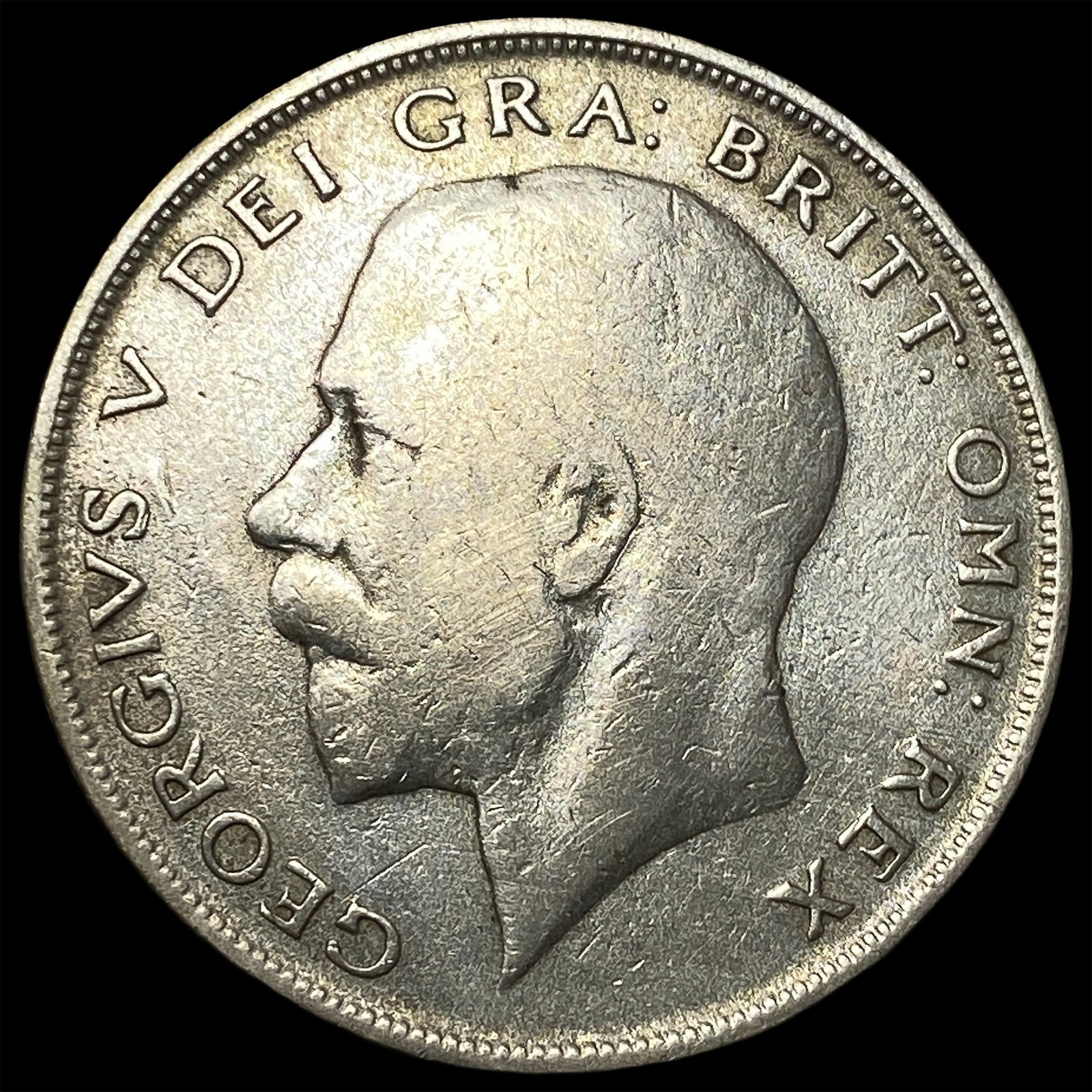 1921 Great Britain Geroge V Silver 1/2 Crown: 1921 Great Britain Geroge V Silver 1/2 Crown