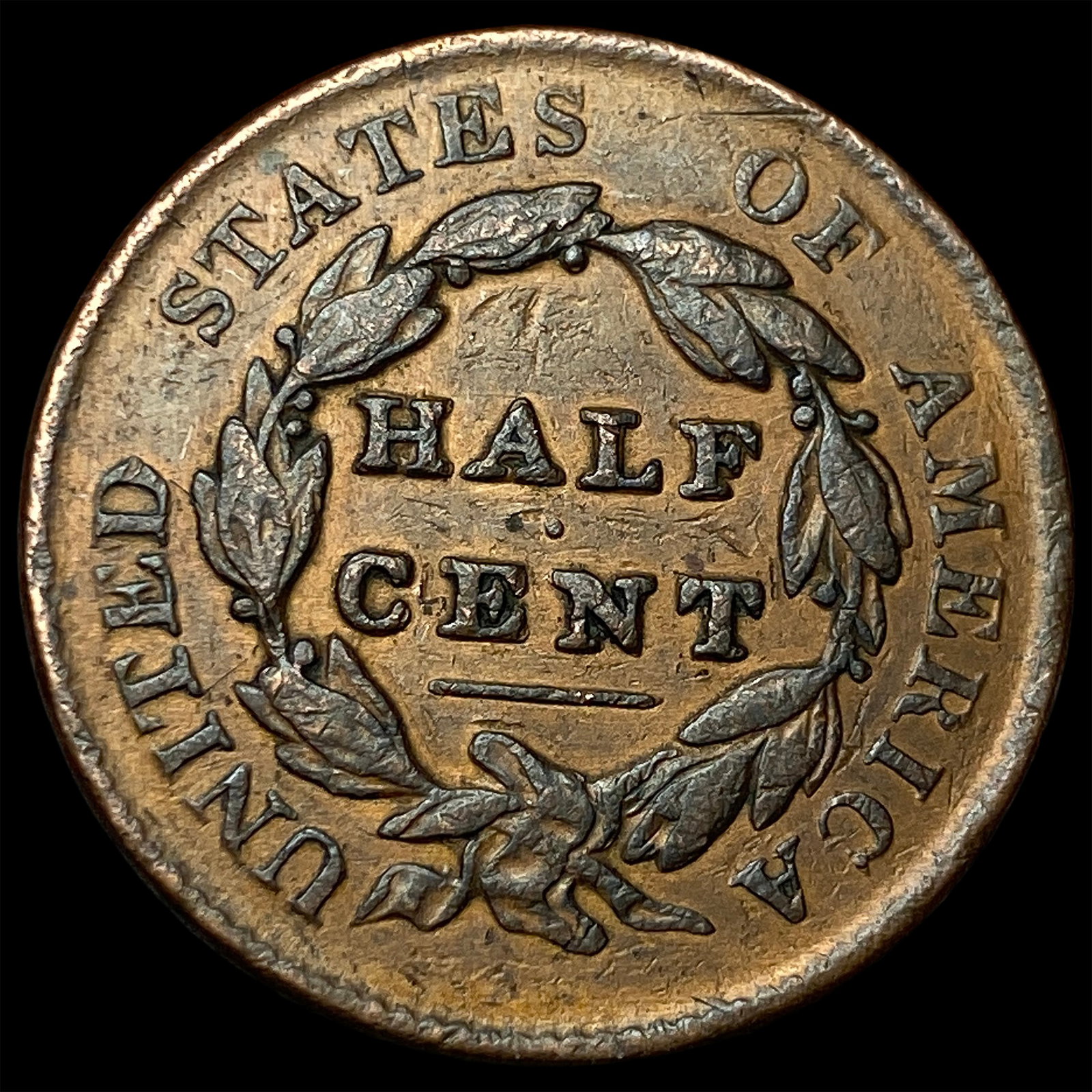 1829 Copper Half Cent NEARLY UNCIRCULATED - 2