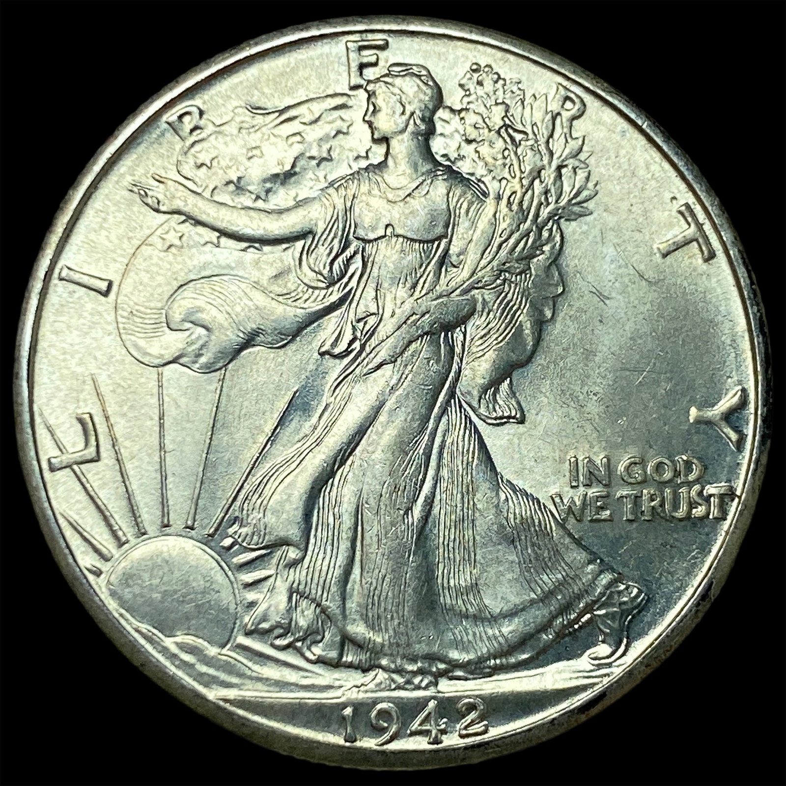 1942-D Silver Walking Liberty Half Dollar GEM BU: 1942-D Silver Walking Liberty Half Dollar GEM BU