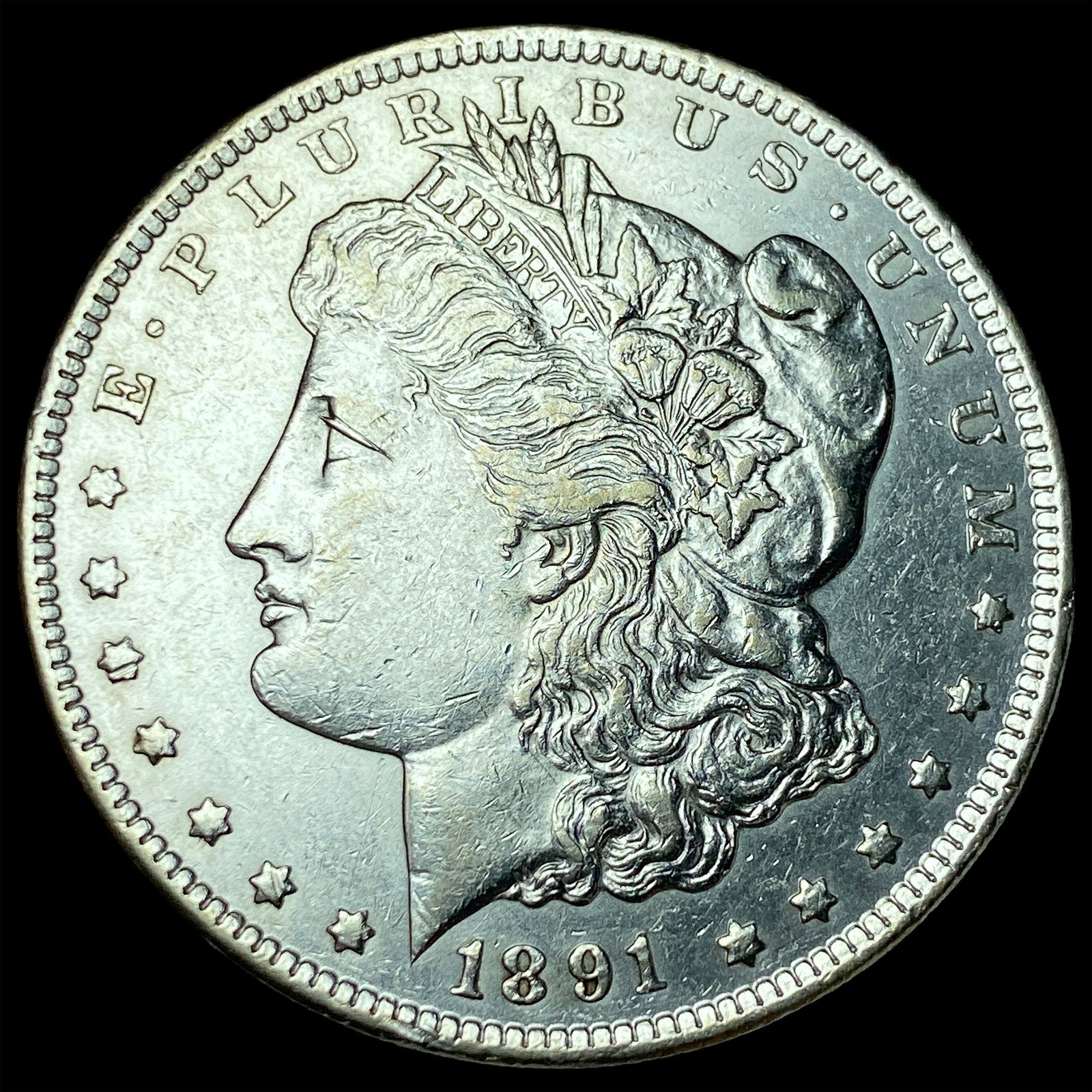1891-CC Silver Morgan Dollar CHOICE AU: 1891-CC Silver Morgan Dollar CHOICE AU