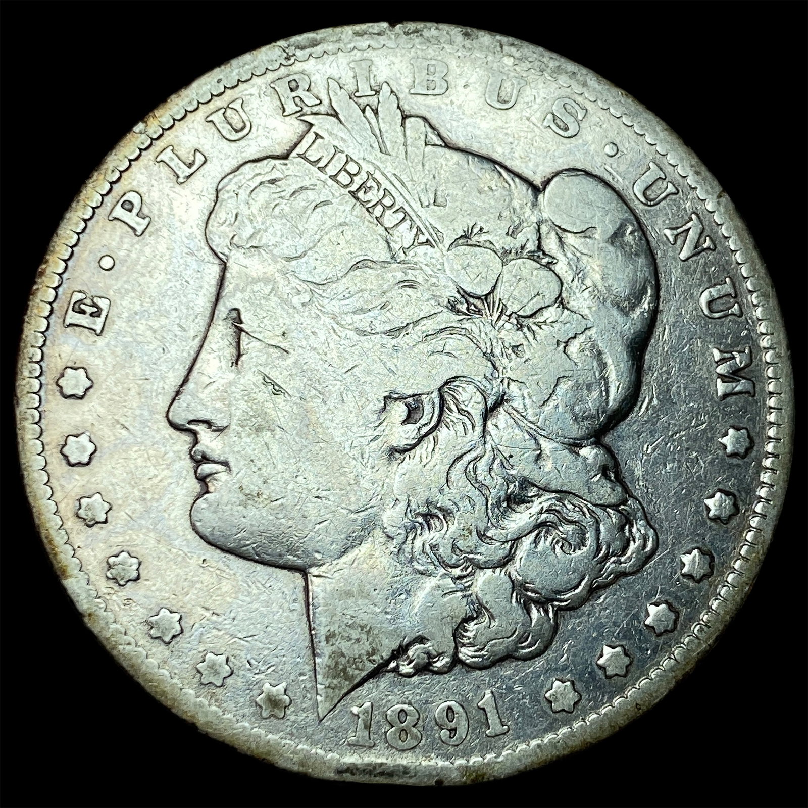 1891-CC Silver Morgan Dollar LIGHTLY CIRCULATED: 1891-CC Silver Morgan Dollar LIGHTLY CIRCULATED