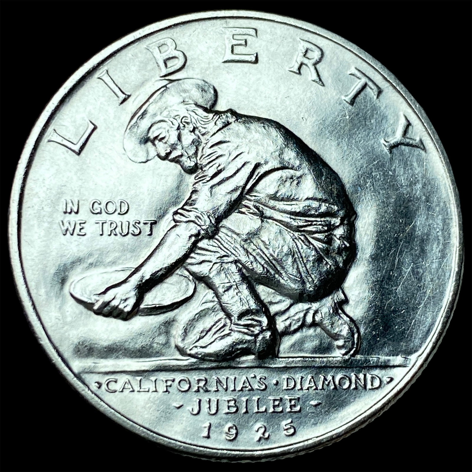 1925-S Silver California Diamond Jubilee Half Dollar GEM BU: 1925-S Silver California Diamond Jubilee Half Dollar GEM BU