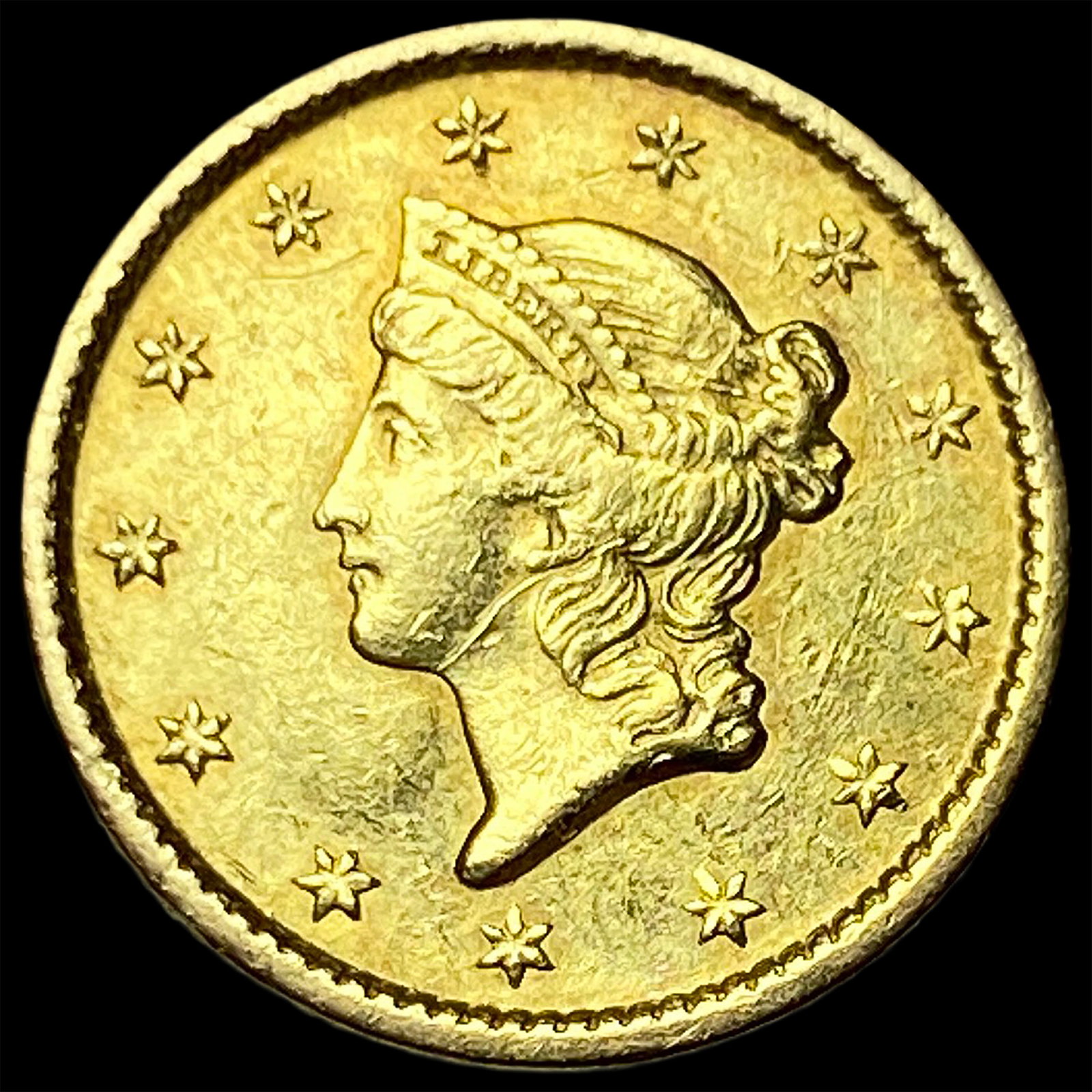 1851 Gold $1 Type 1 Liberty Head CLOSELY UNCIRCULATED: 1851 Gold $1 Type 1 Liberty Head CLOSELY UNCIRCULATED