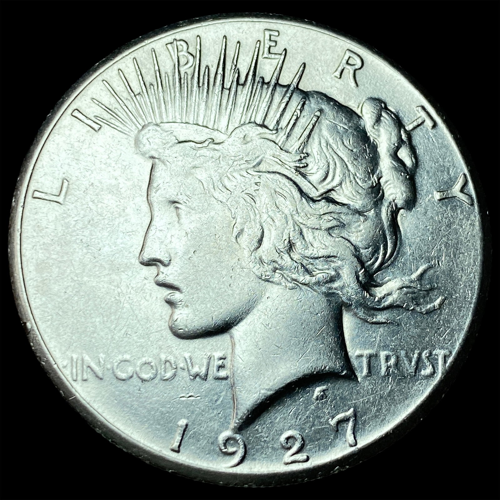 1927 Peace Silver Dollar CLOSELY UNCIRCULATED: 1927 Peace Silver Dollar CLOSELY UNCIRCULATED
