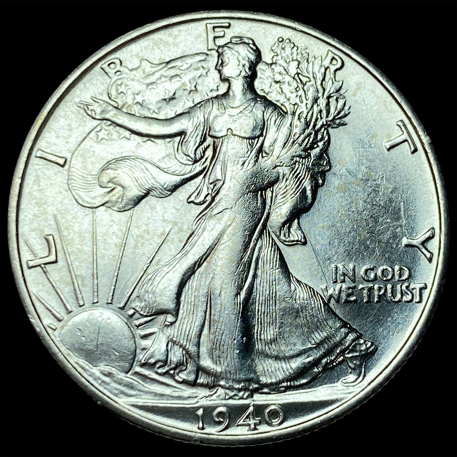 1940-S Silver Walking Liberty Half Dollar UNCIRCULATED: 1940-S Silver Walking Liberty Half Dollar UNCIRCULATED