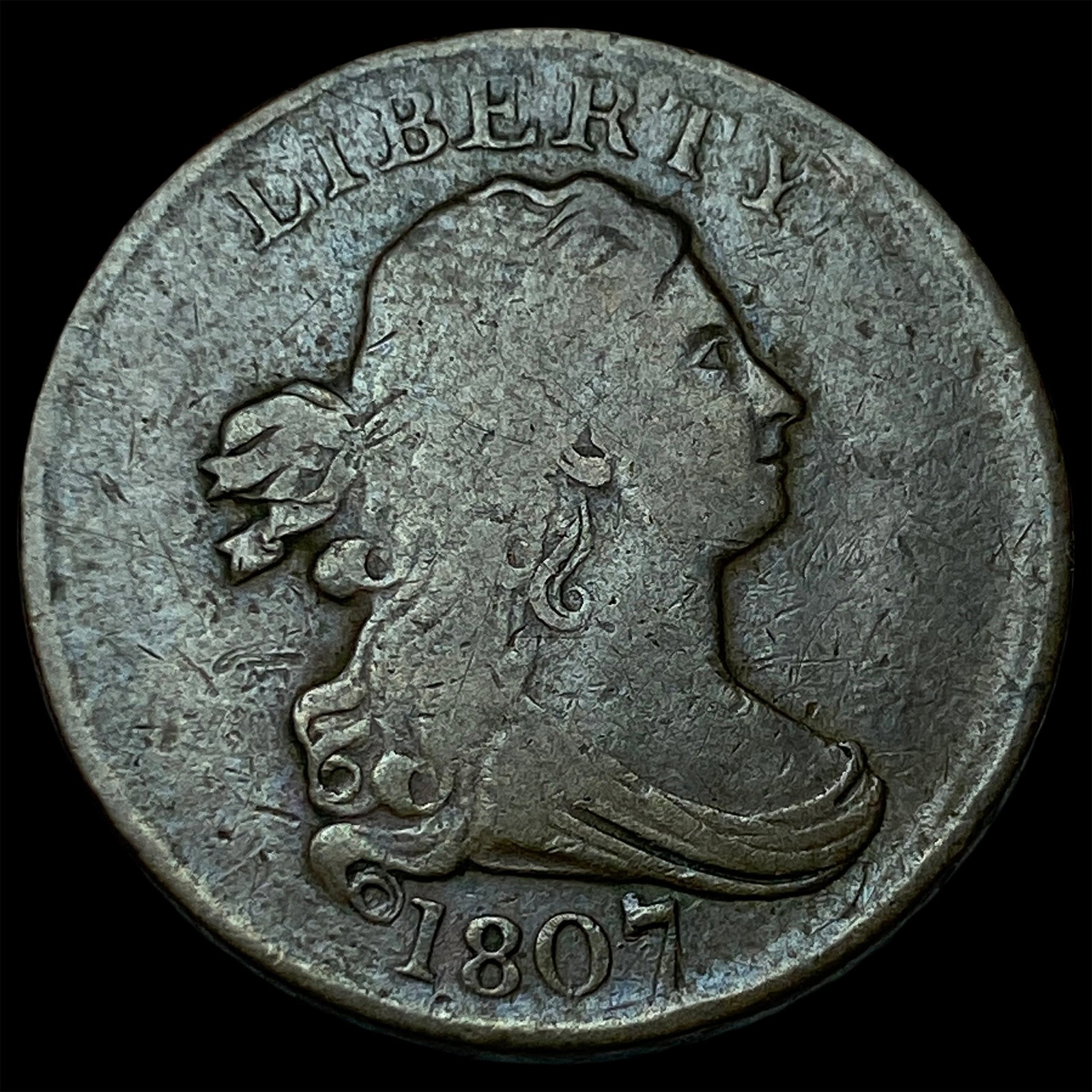 1807 Draped Bust Half Cent LIGHTLY CIRCULATED (1 of 2)