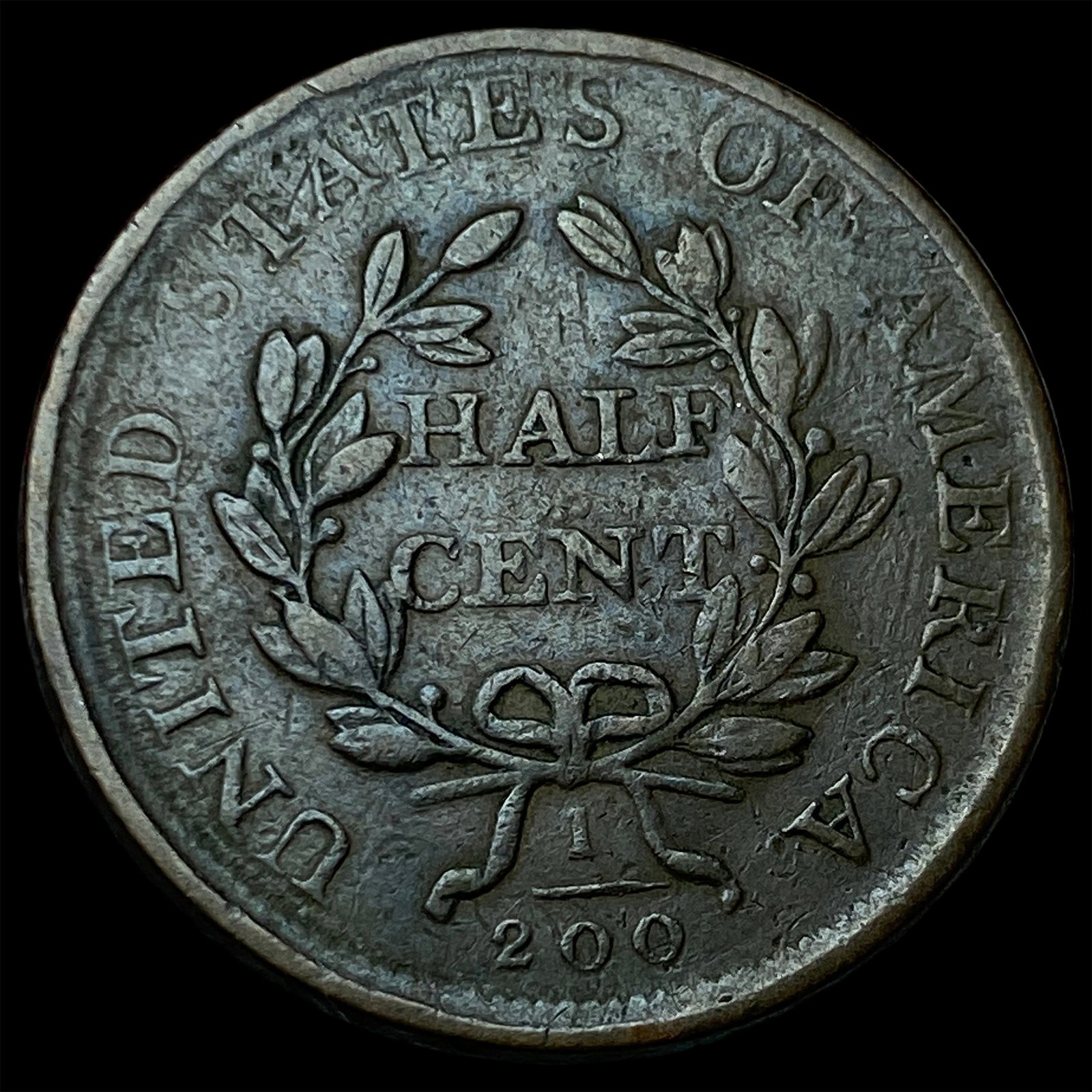 1807 Draped Bust Half Cent LIGHTLY CIRCULATED - 2