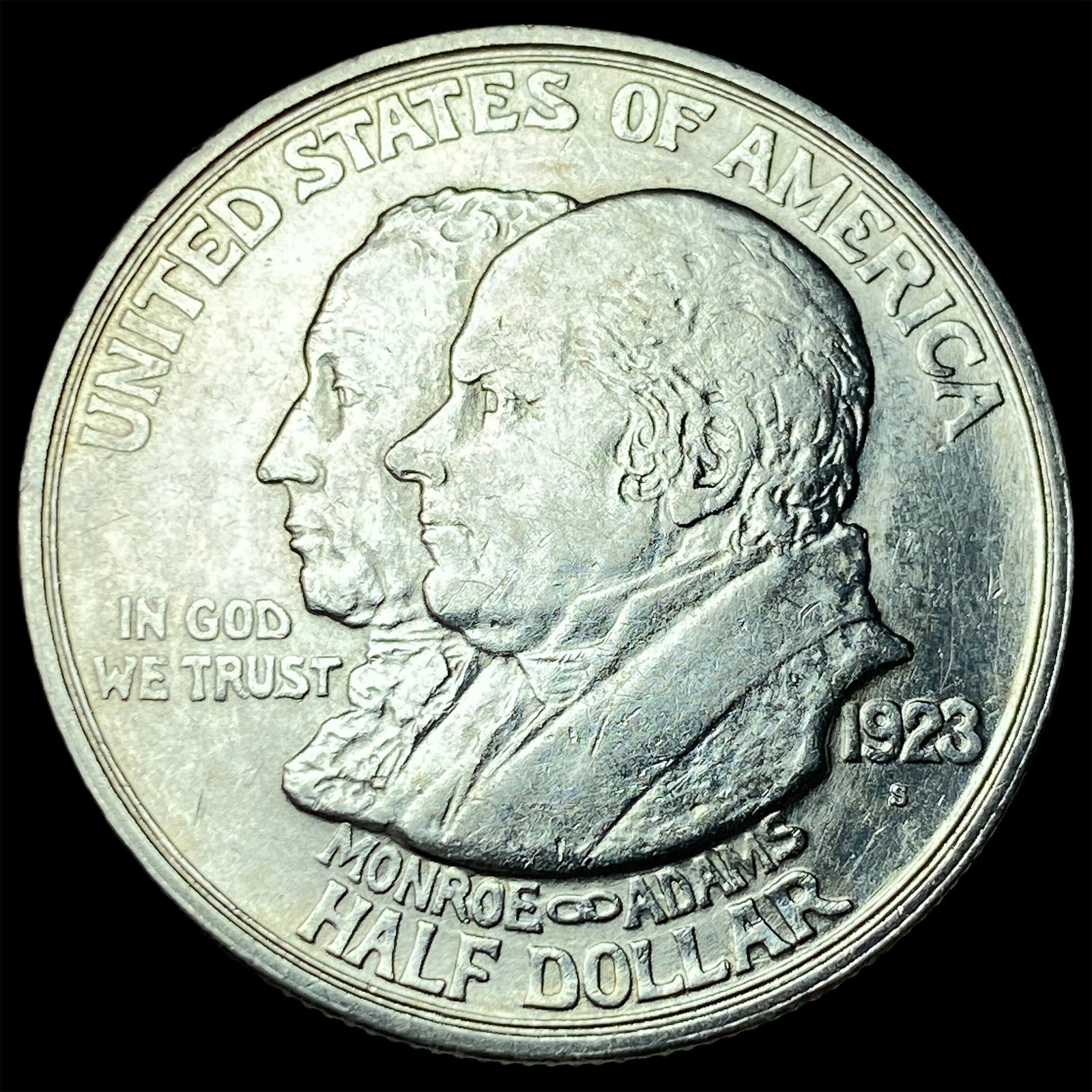 1923-S Silver Monroe Doctrine Centennial Half Dollar UNCIRCULATED: 1923-S Silver Monroe Doctrine Centennial Half Dollar UNCIRCULATED
