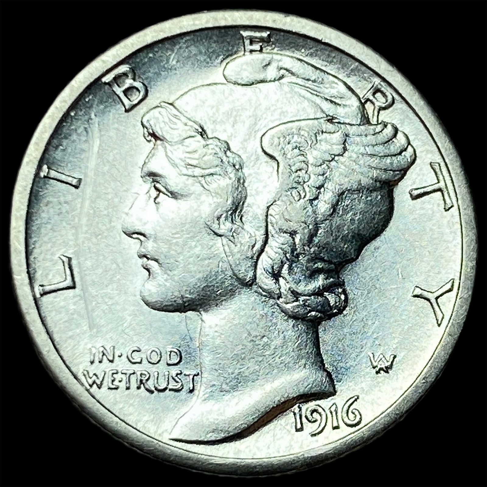 1916-S Silver Mercury Dime UNCIRCULATED (1 of 2)