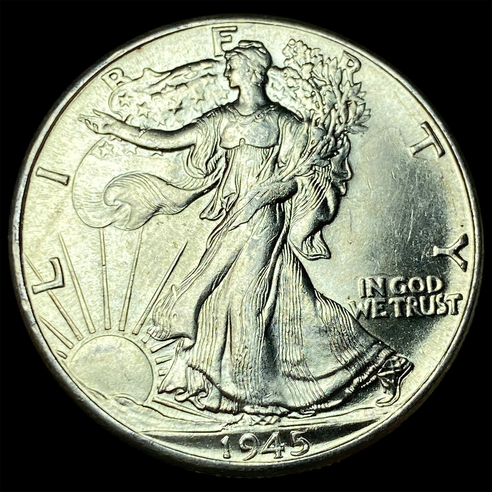 1945 Silver Walking Liberty Half Dollar UNCIRCULATED: 1945 Silver Walking Liberty Half Dollar UNCIRCULATED