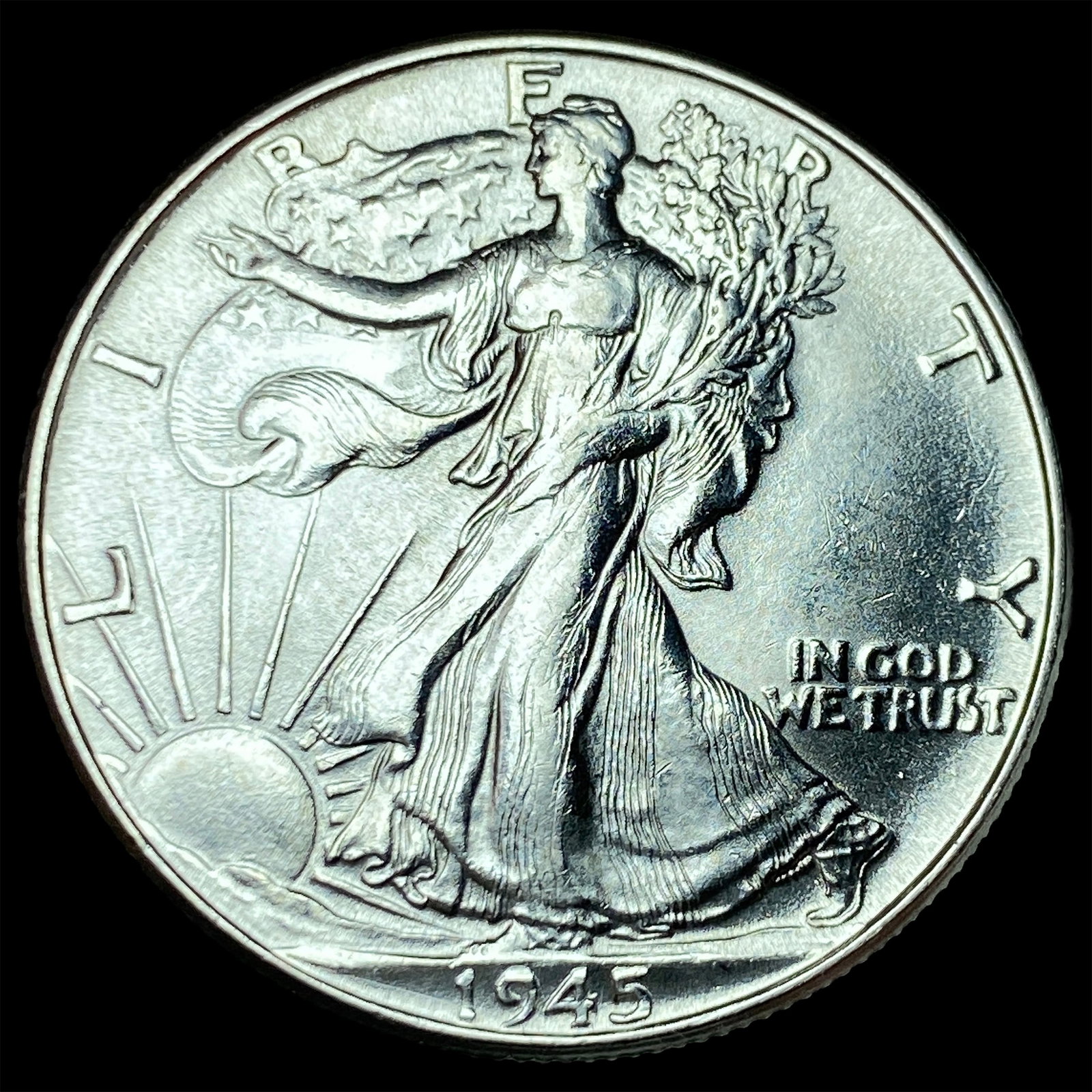1945 Silver Half Dollar (Walking Liberty) UNCIRCULATED: 1945 Silver Half Dollar (Walking Liberty) UNCIRCULATED