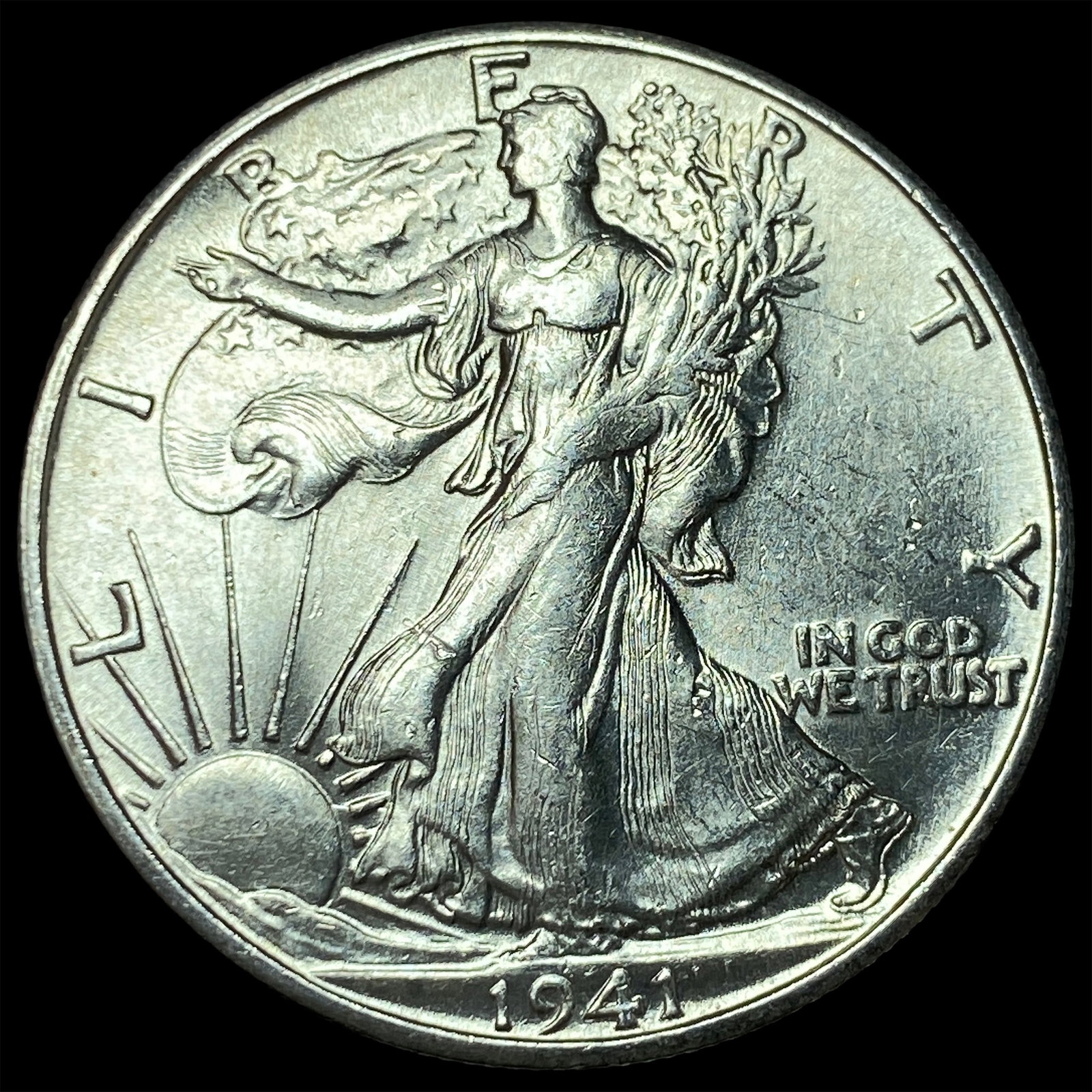 1941-S Silver Walking Liberty Half Dollar UNCIRCULATED: 1941-S Silver Walking Liberty Half Dollar UNCIRCULATED