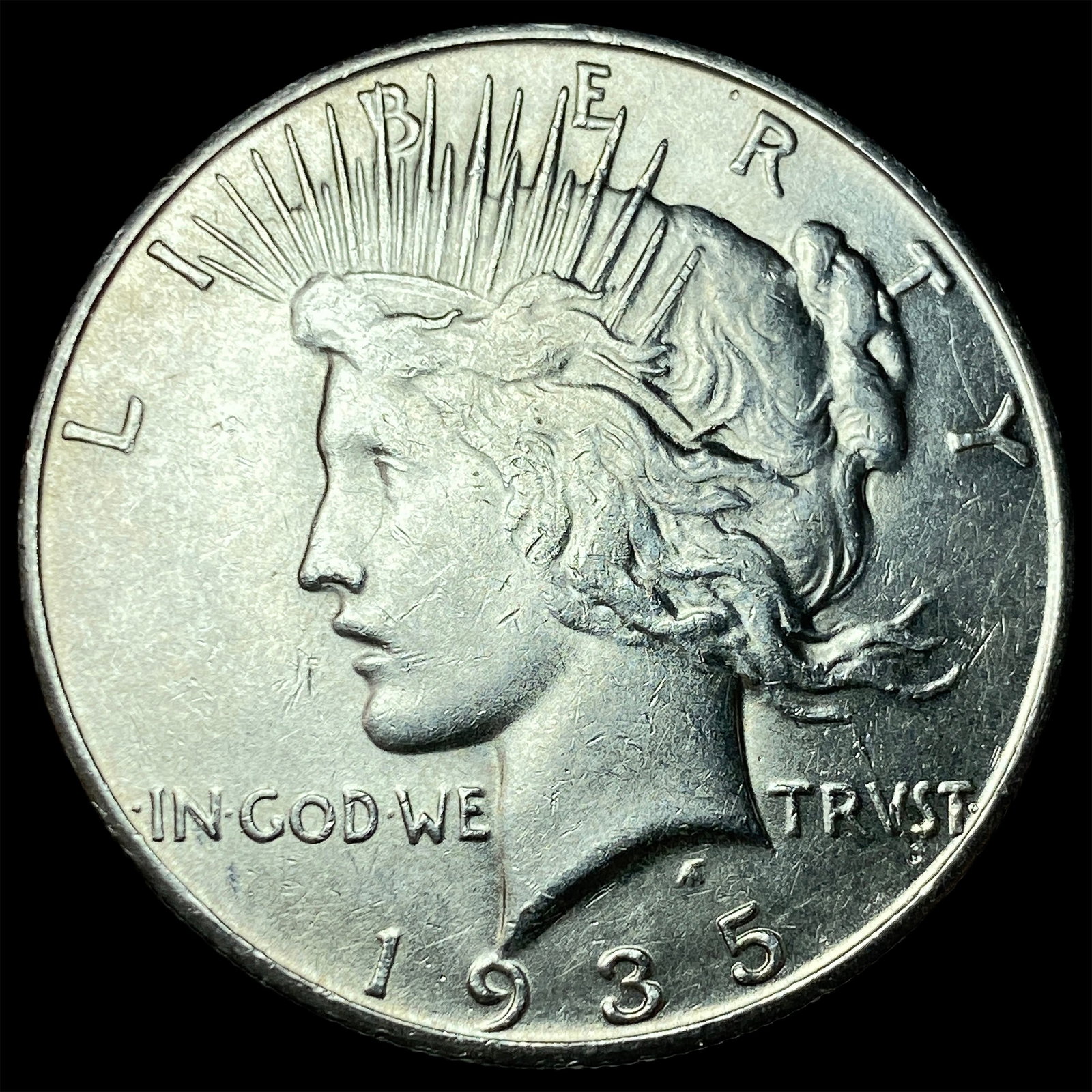 1935-S Silver Peace Dollar CLOSELY UNCIRCULATED (1 of 2)