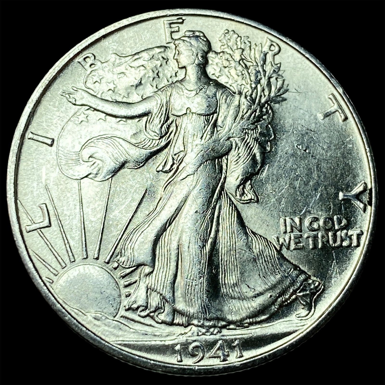 1941-S Silver Walking Liberty Half Dollar UNCIRCULATED (1 of 2)