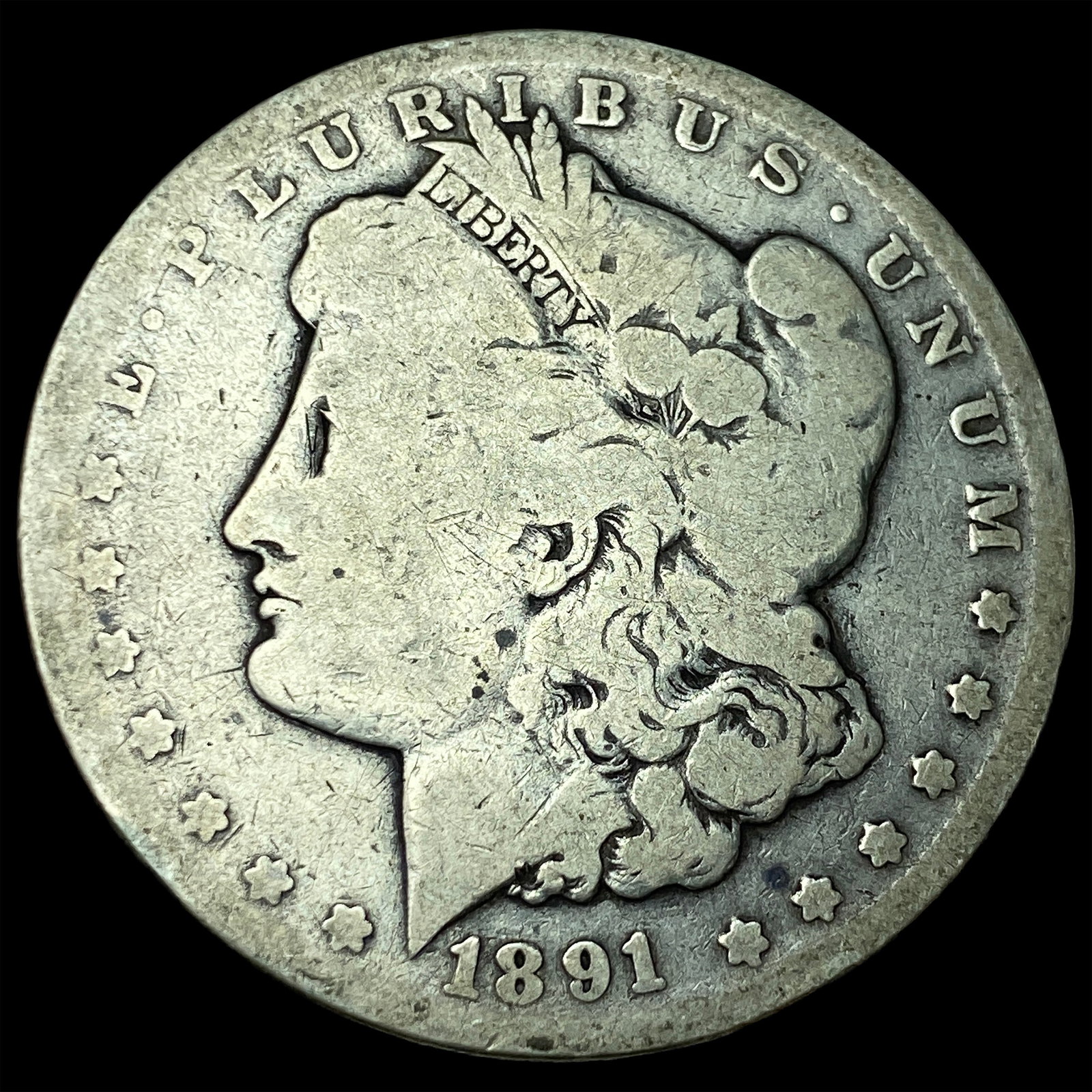 1891-CC Silver Morgan Dollar NICELY CIRCULATED: 1891-CC Silver Morgan Dollar NICELY CIRCULATED