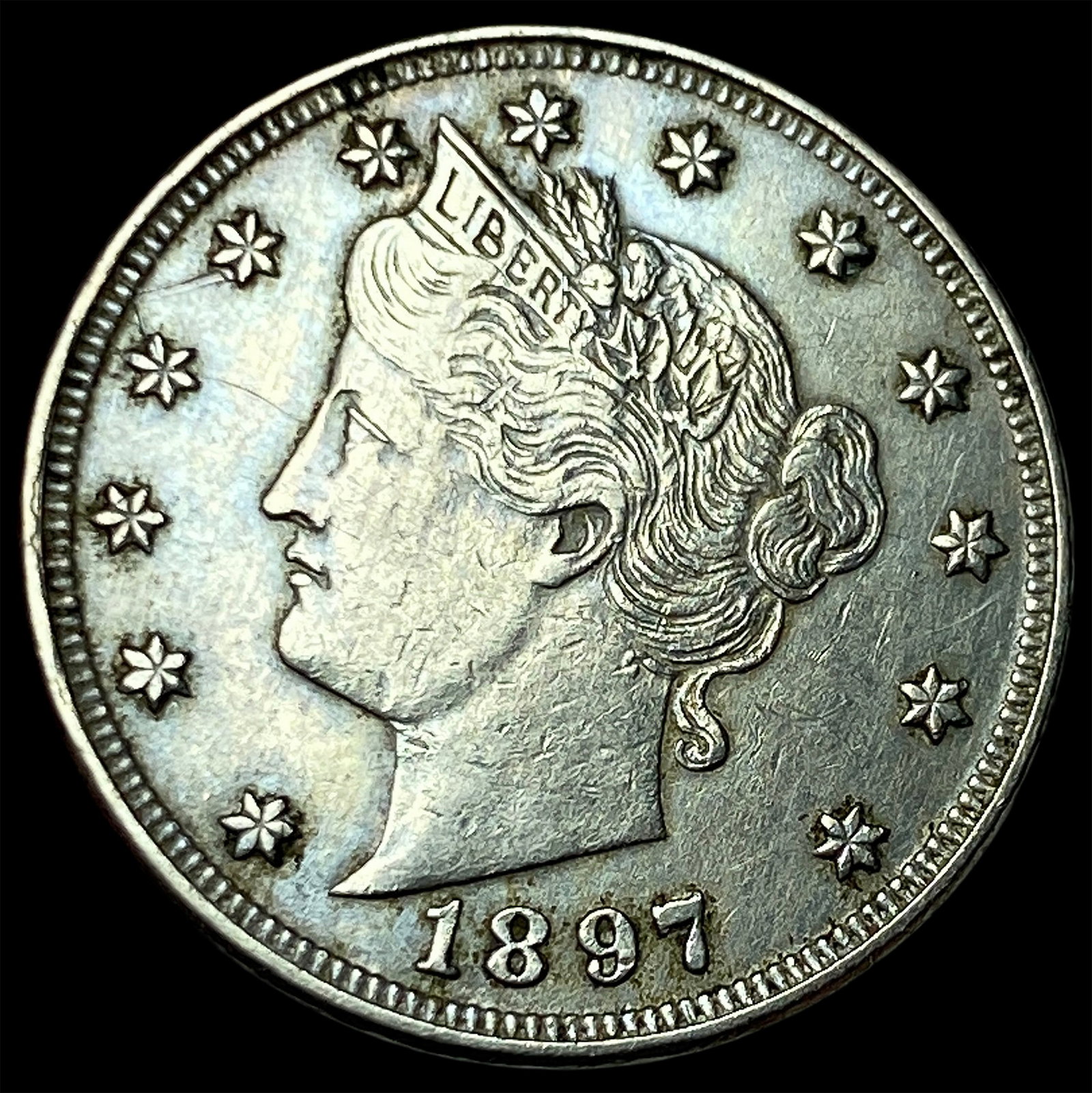 1897 Liberty Head Nickel CLOSELY UNCIRCULATED: 1897 Liberty Head Nickel CLOSELY UNCIRCULATED