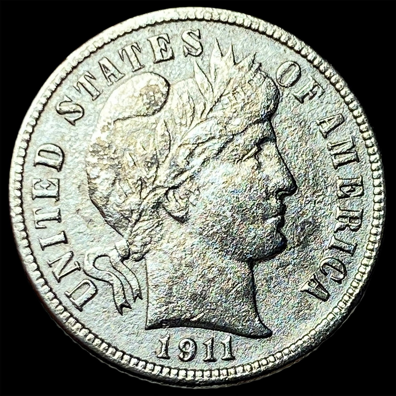 1911-S Silver Barber Dime HIGH GRADE: 1911-S Silver Barber Dime HIGH GRADE