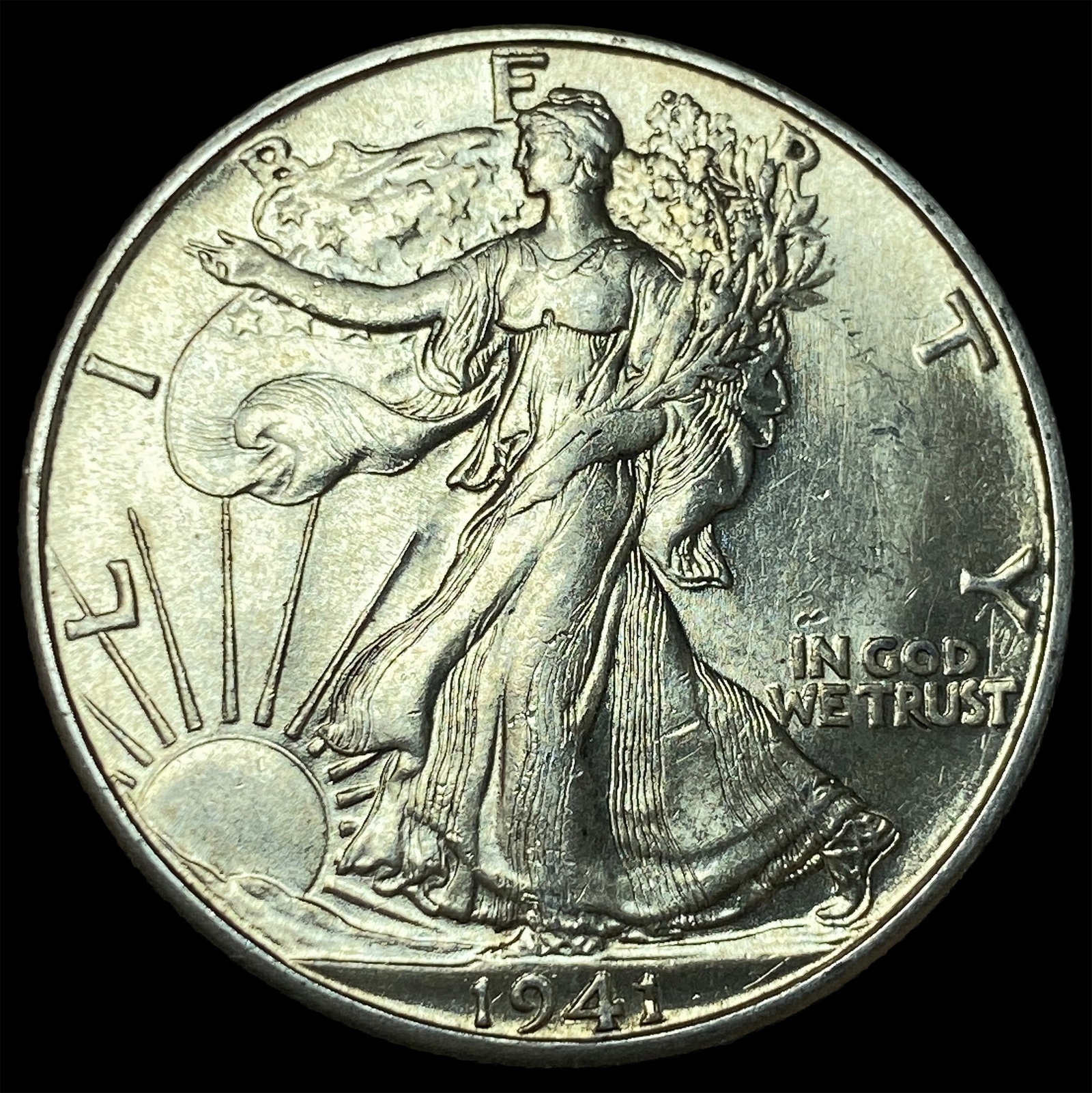 1941-D Silver Walking Liberty Half Dollar GEM BU: 1941-D Silver Walking Liberty Half Dollar GEM BU