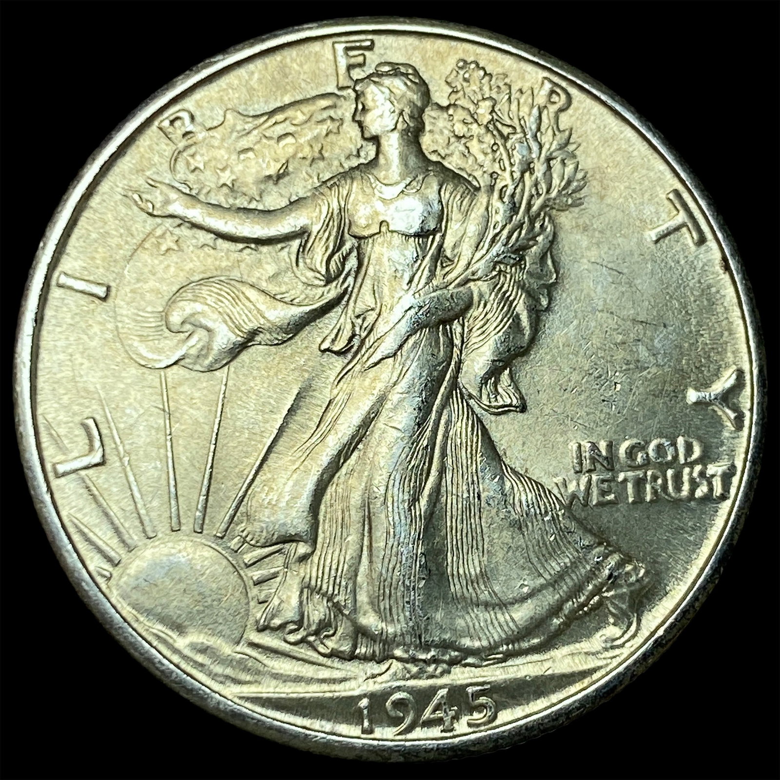 1945 Walking Liberty Half Dollar UNCIRCULATED: 1945 Walking Liberty Half Dollar UNCIRCULATED