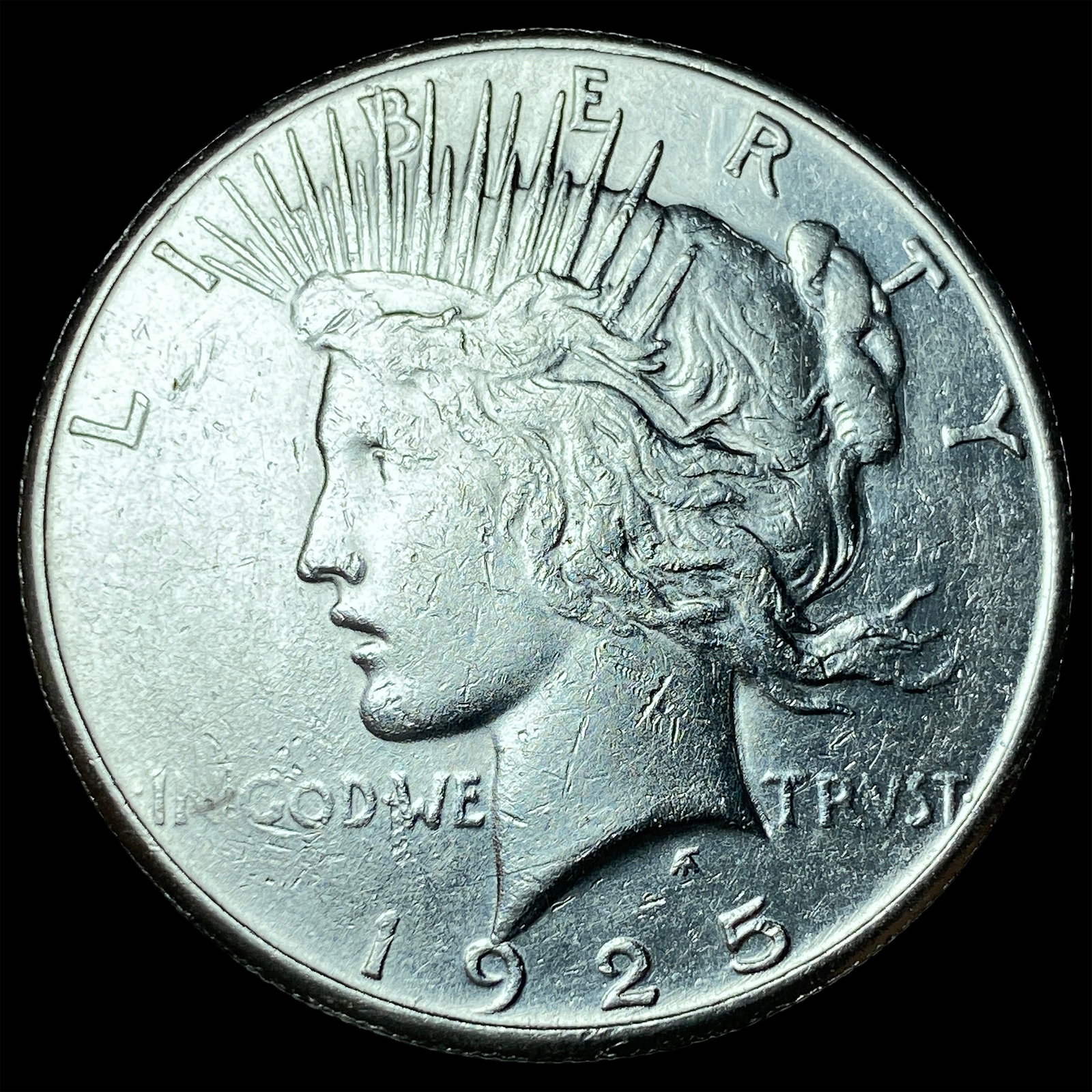 1925-S Silver Peace Dollar CHOICE AU: 1925-S Silver Peace Dollar CHOICE AU