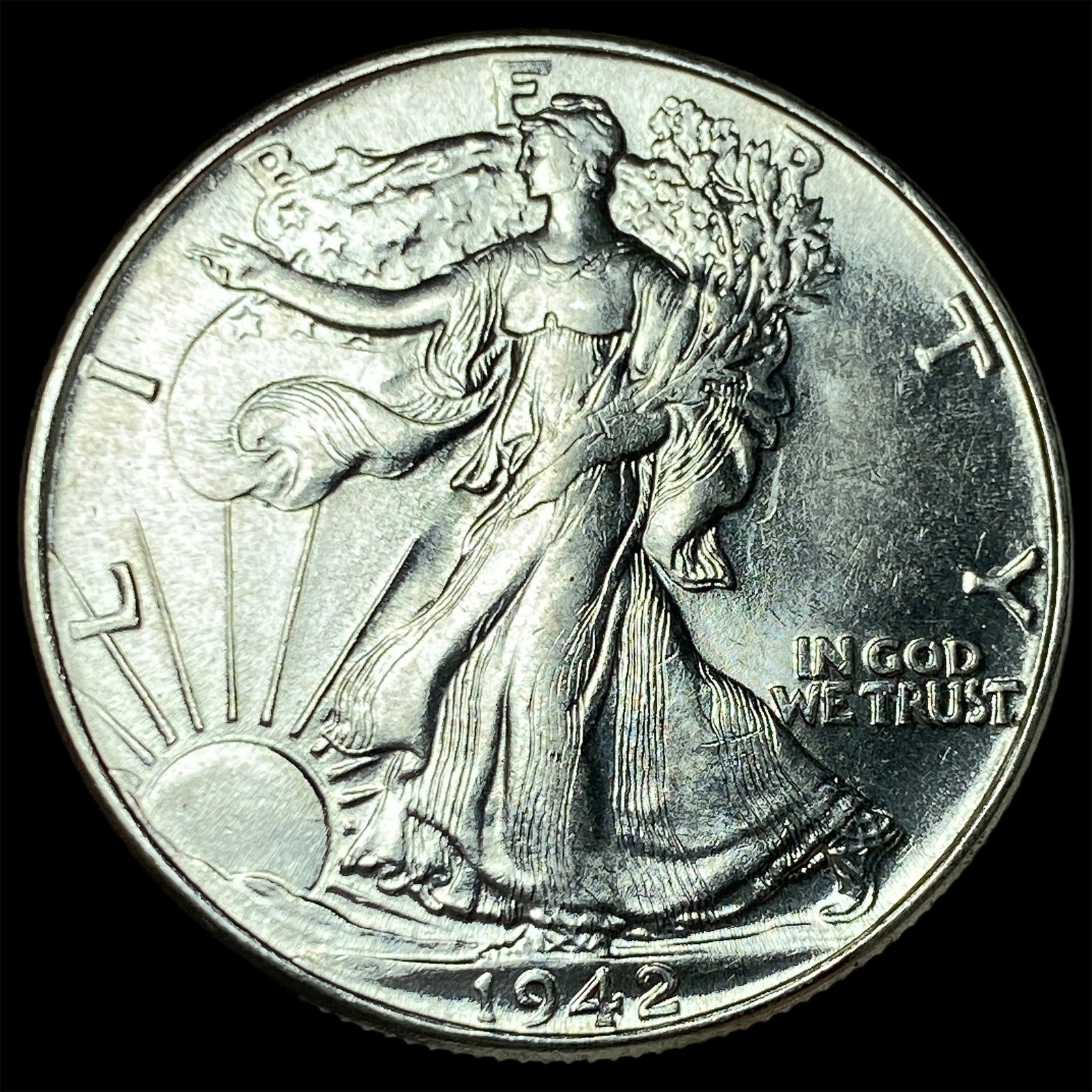 1942 Silver Half Dollar (Walking Liberty) UNCIRCULATED (1 of 2)