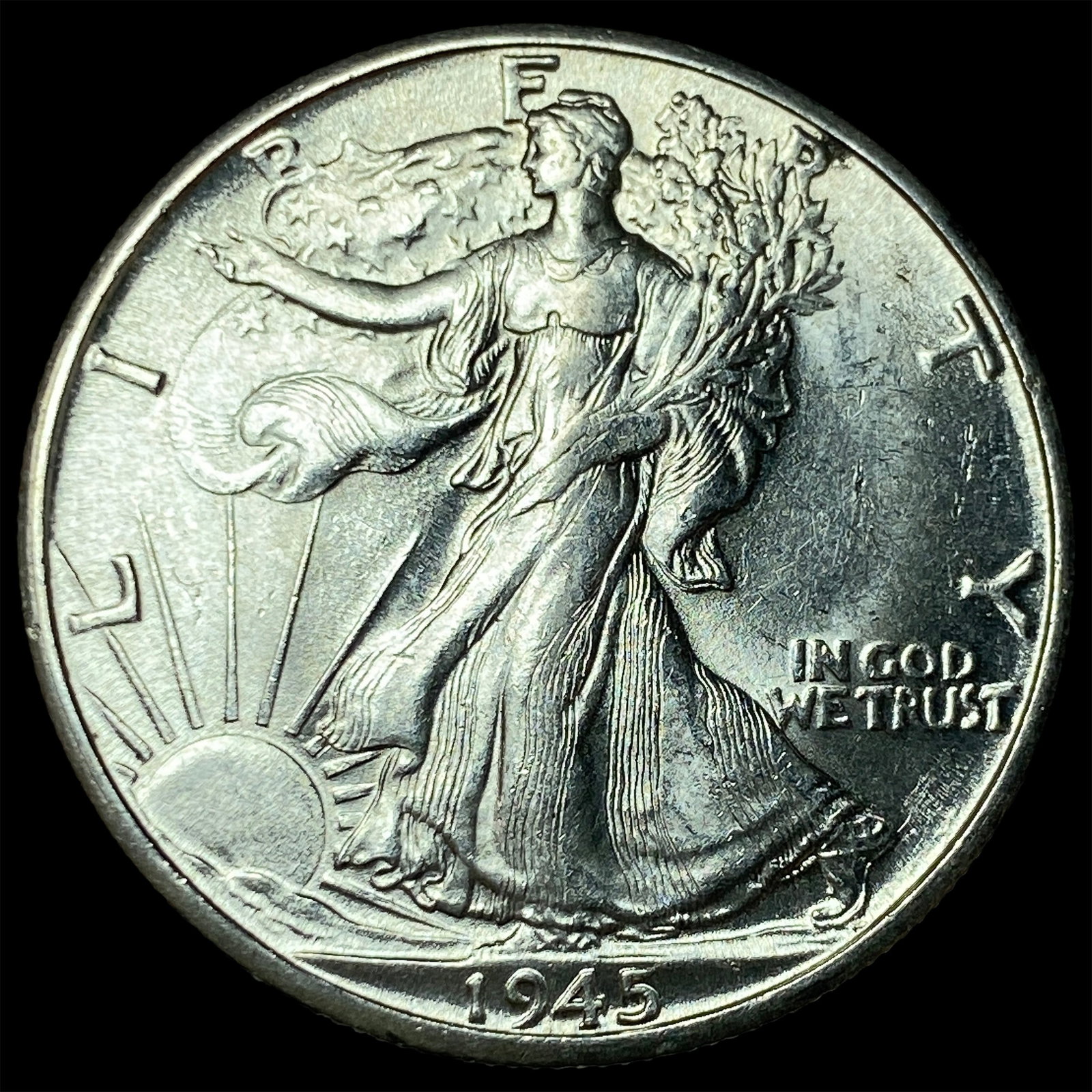1945-D Silver Half Dollar UNCIRCULATED: 1945-D Silver Half Dollar UNCIRCULATED