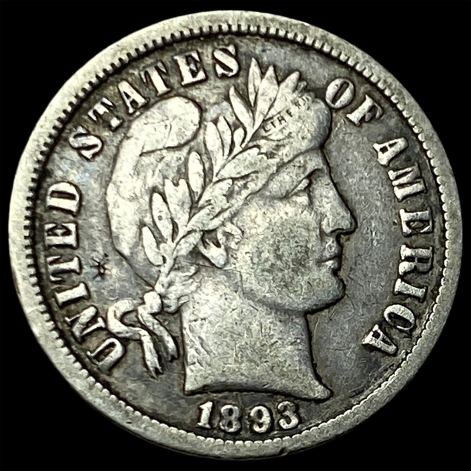 1893-O Silver Barber Dime LIGHTLY CIRCULATED: 1893-O Silver Barber Dime LIGHTLY CIRCULATED