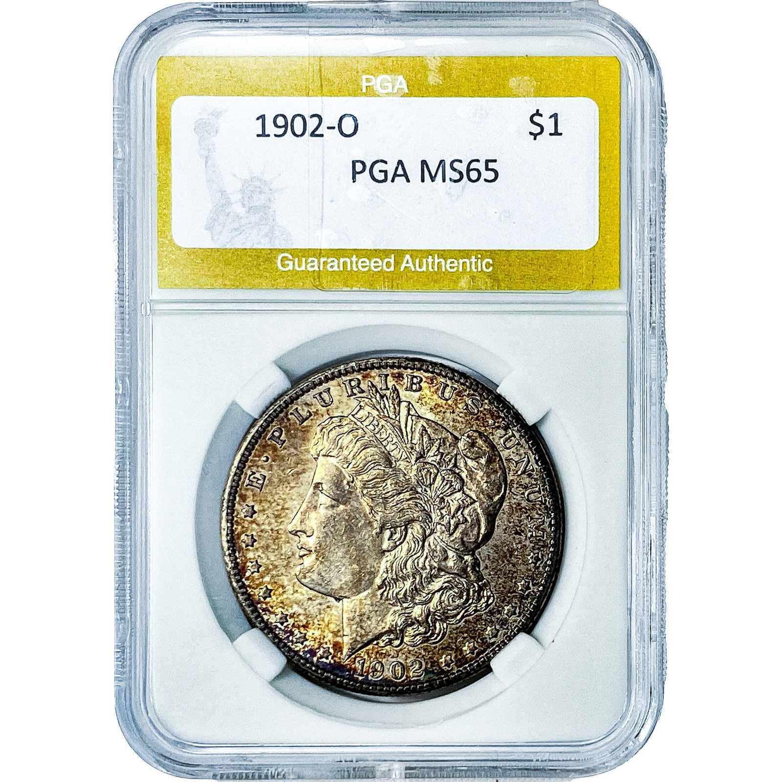 1902-O Morgan Silver Dollar PGA MS65: 1902-O Morgan Silver Dollar PGA MS65