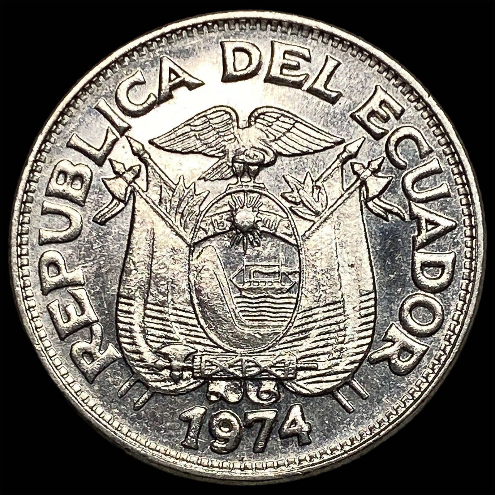 1974 Ecuador 50 Centavos: 1974 Ecuador 50 Centavos