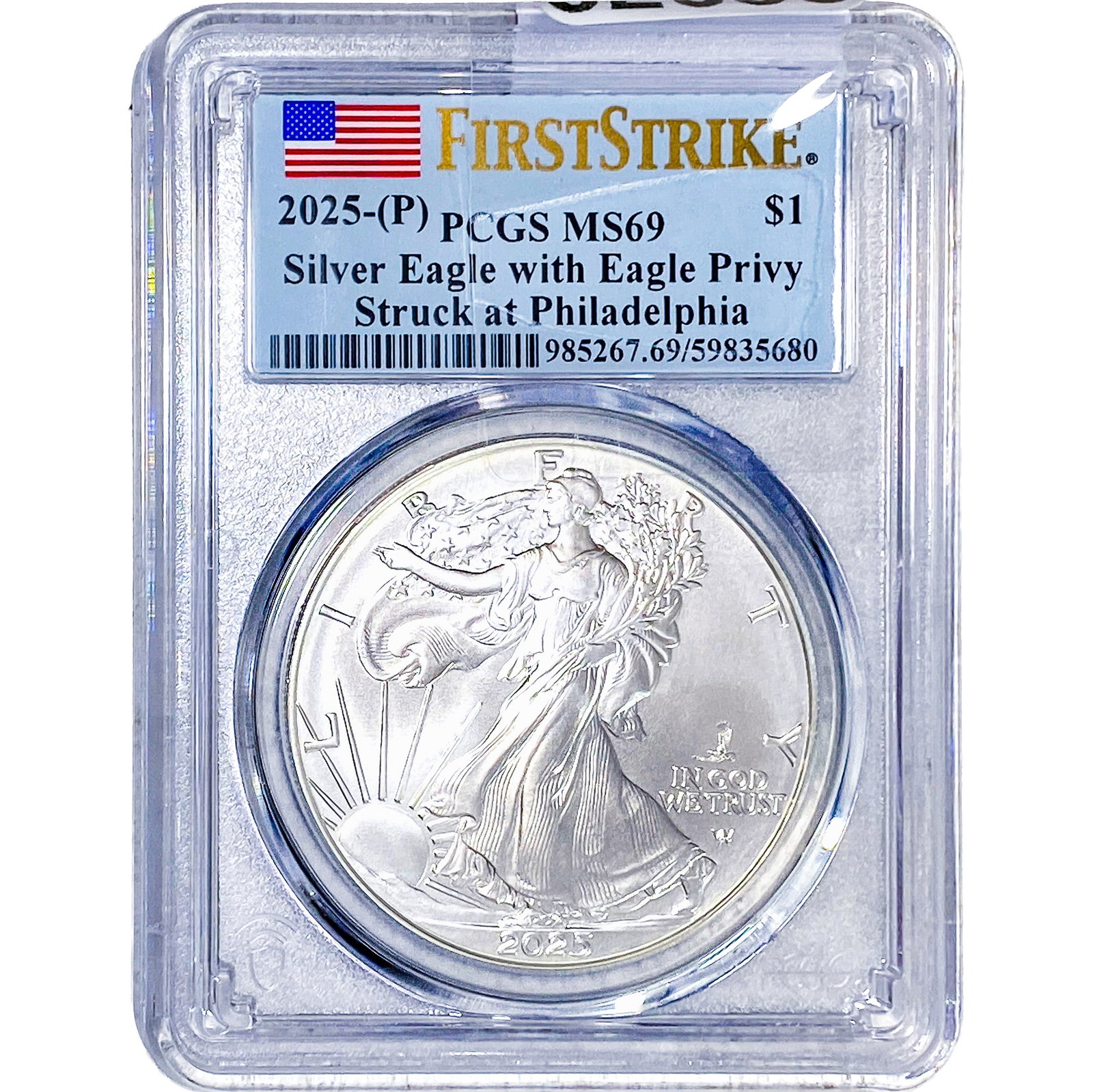 2025 Silver Eagle PCGS MS69 (1 of 2)
