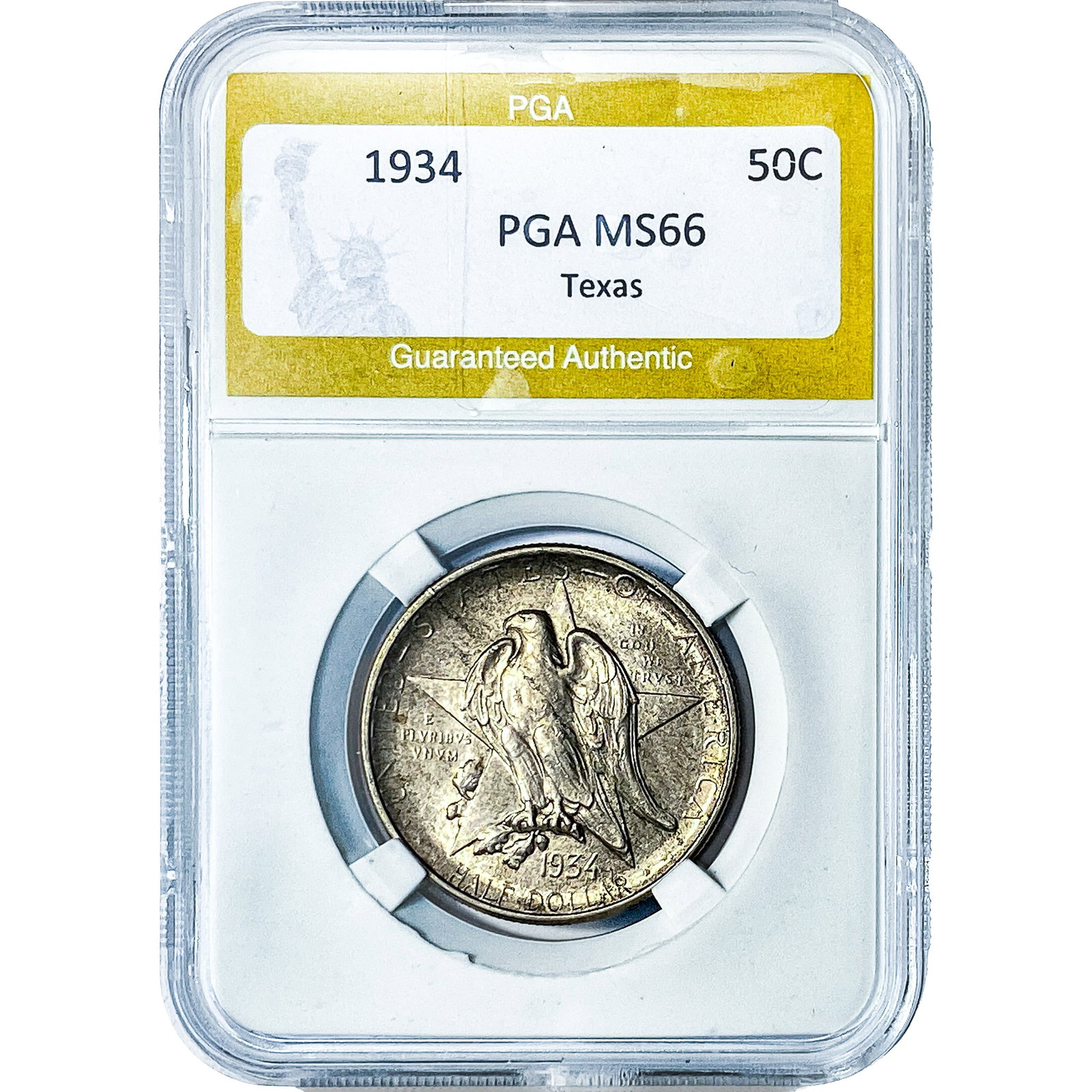 1934 Texas Half Dollar PGA MS66: 1934 Texas Half Dollar PGA MS66