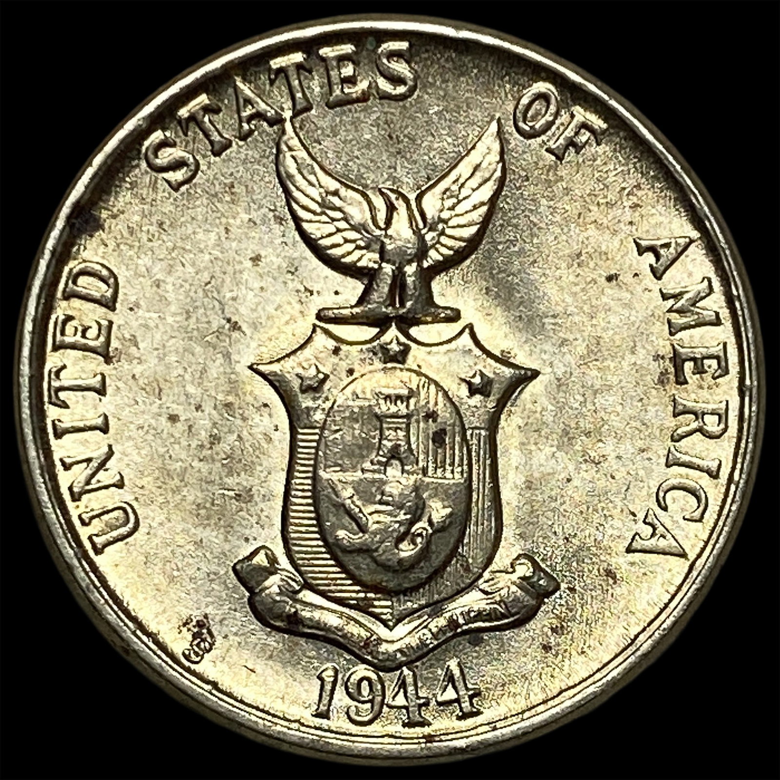 1944-S Philippines Copper Nickel 5 Centavos: 1944-S Philippines Copper Nickel 5 Centavos