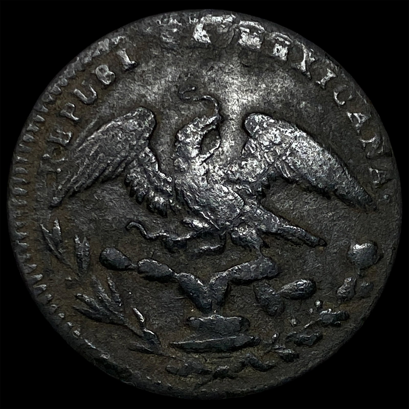 1836 Mexico Copper 1/4 Real: 1836 Mexico Copper 1/4 Real