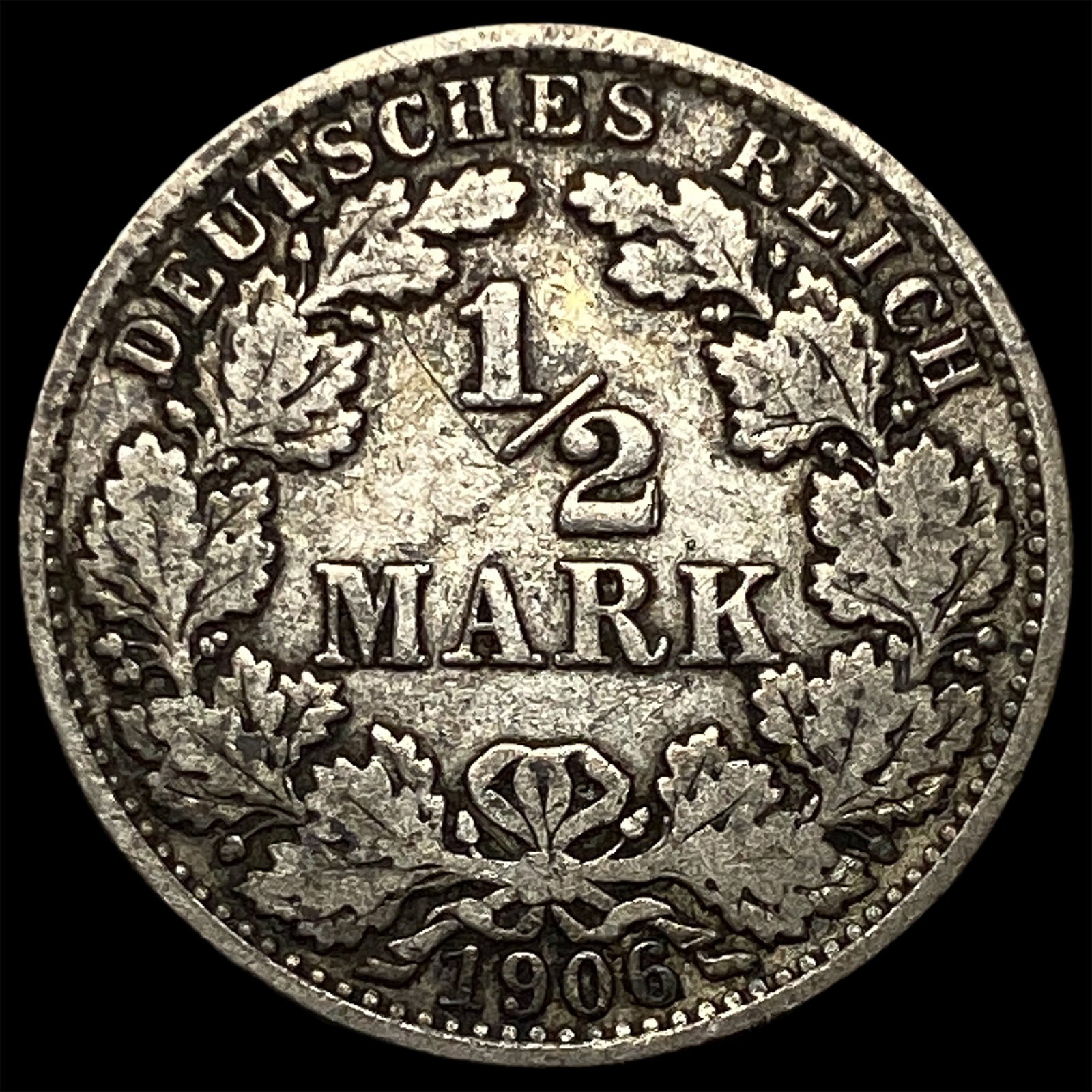 1906-A Germany SIlver 1/2 Mark - 2