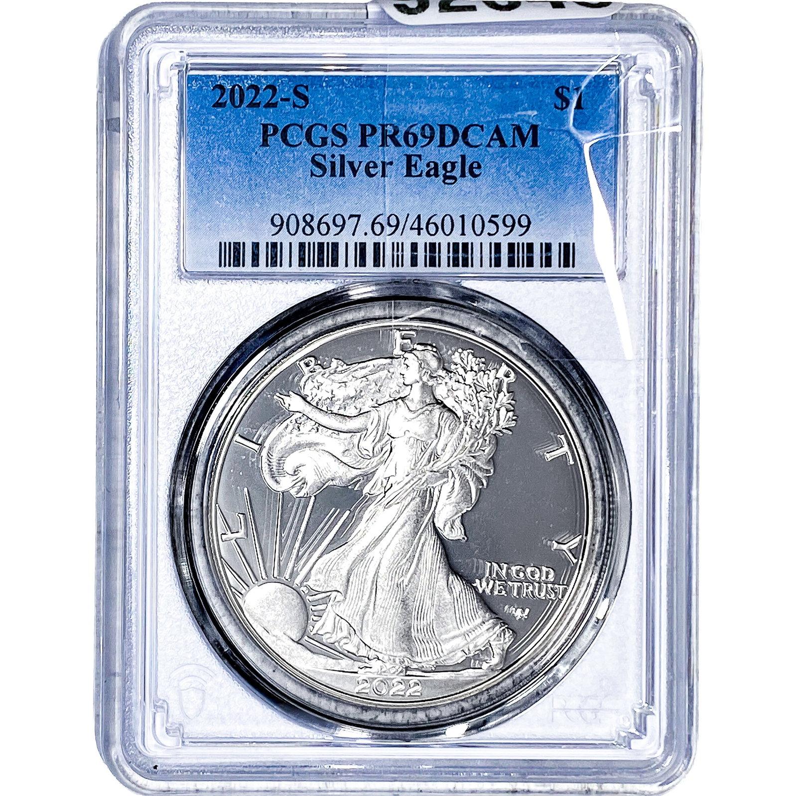 2022-S Silver Eagle PCGS PR69 DCAM: 2022-S Silver Eagle PCGS PR69 DCAM