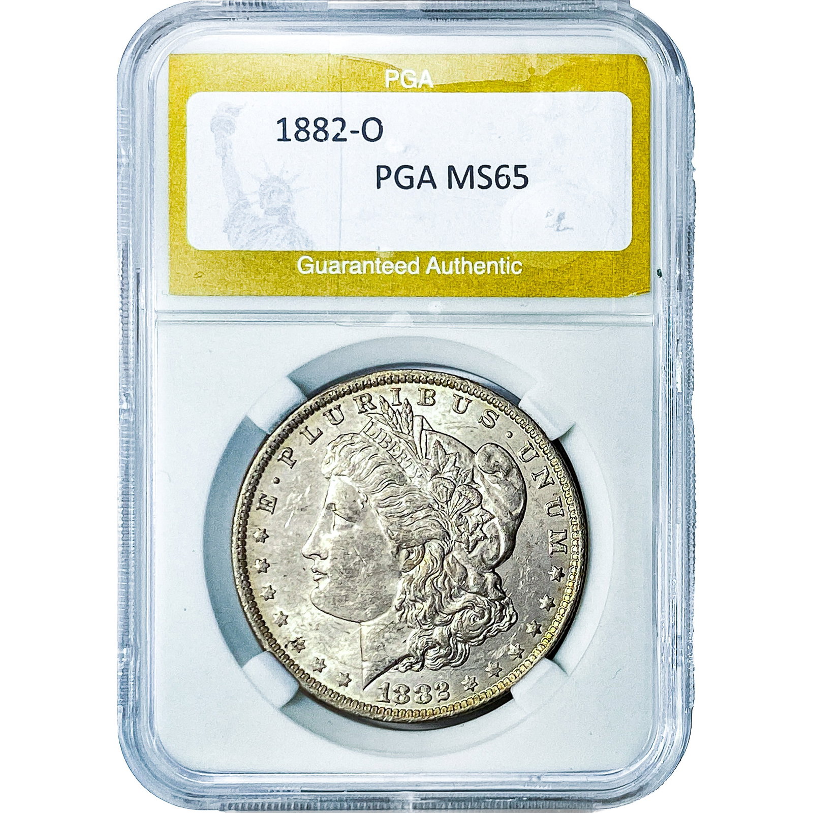 1882-O Morgan Silver Dollar PGA MS65: 1882-O Morgan Silver Dollar PGA MS65