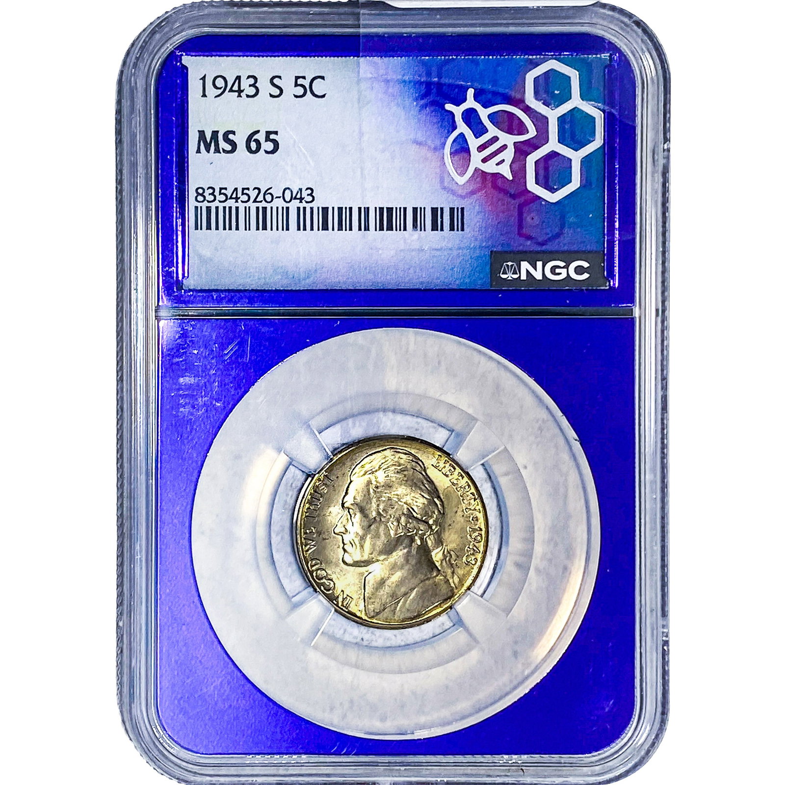 1943-S Jefferson Nickel NGC MS65: 1943-S Jefferson Nickel NGC MS65