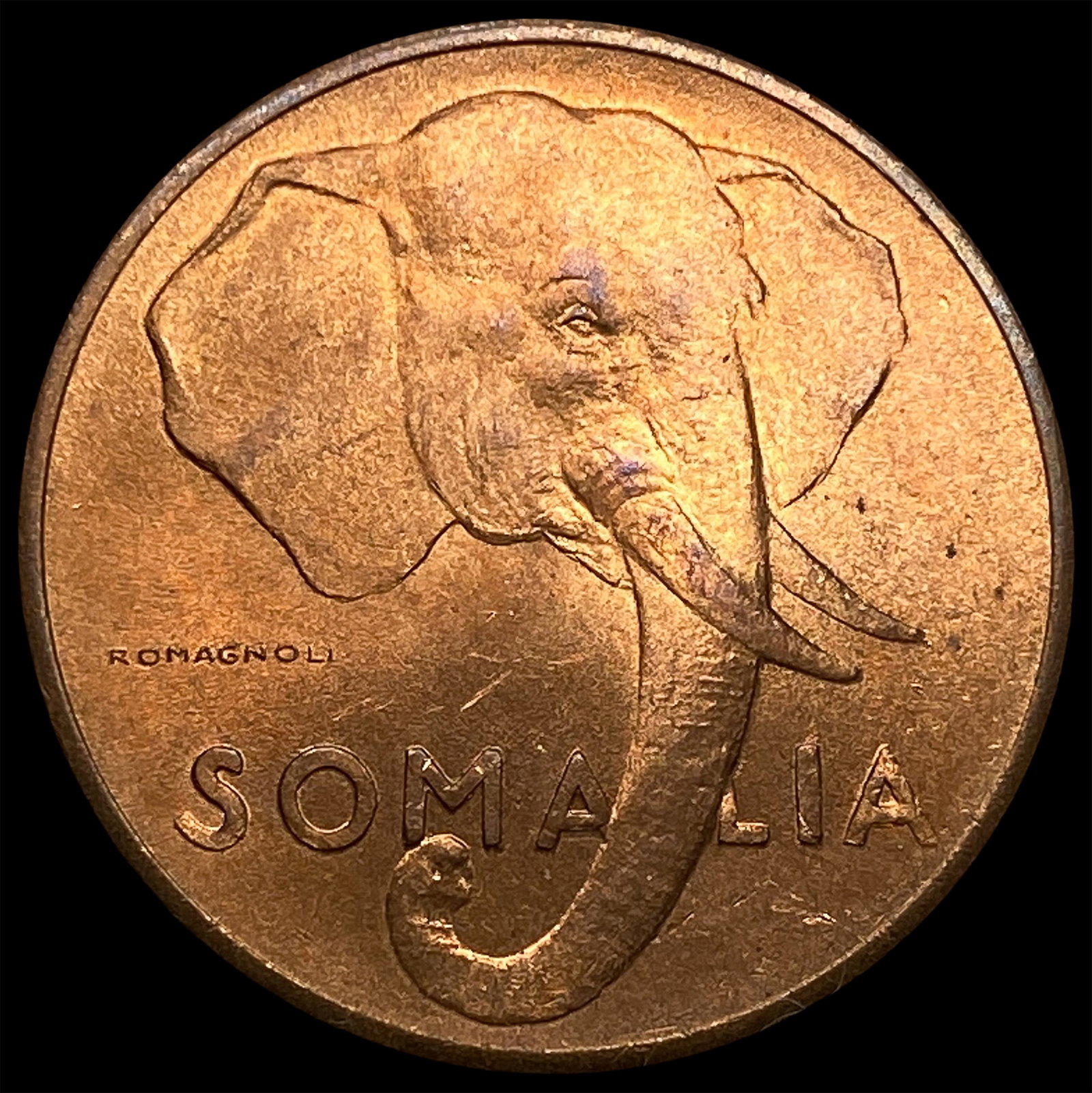 1950 Somalia Copper 5 Centesimi Year One Type (1 of 2)